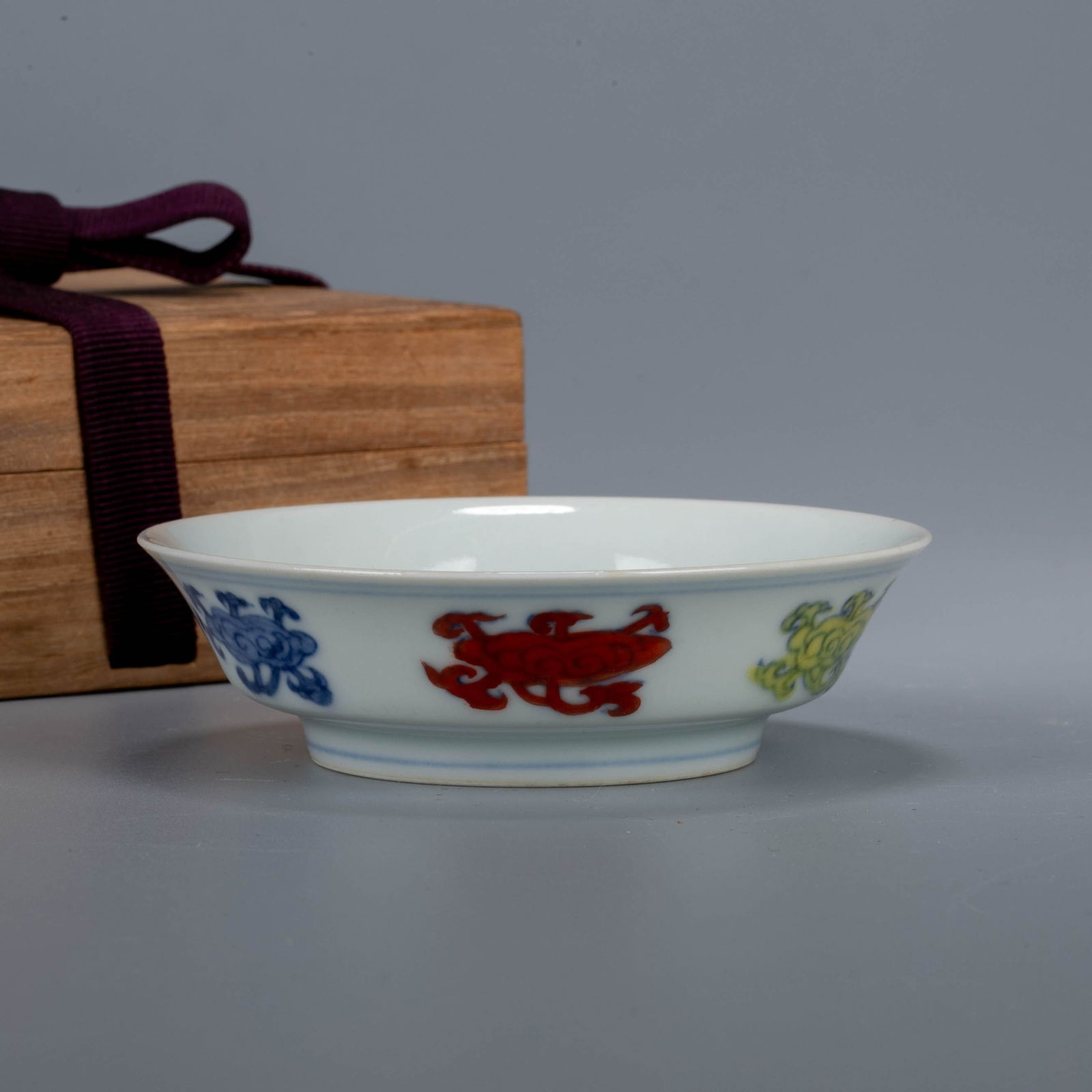 Ming Dynasty Doucai Flower Pattern Dish - 2