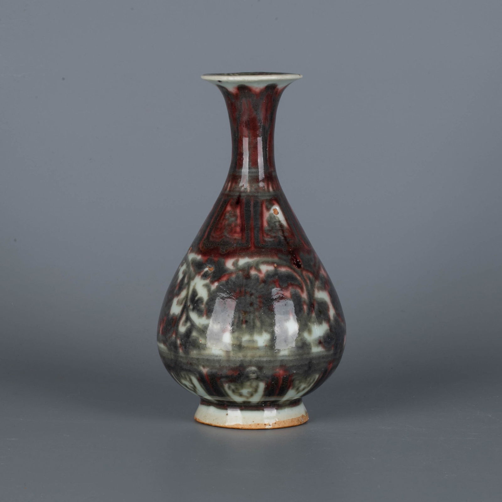 Ming dynasty underglaze red jade pot spring vase (1 of 6)
