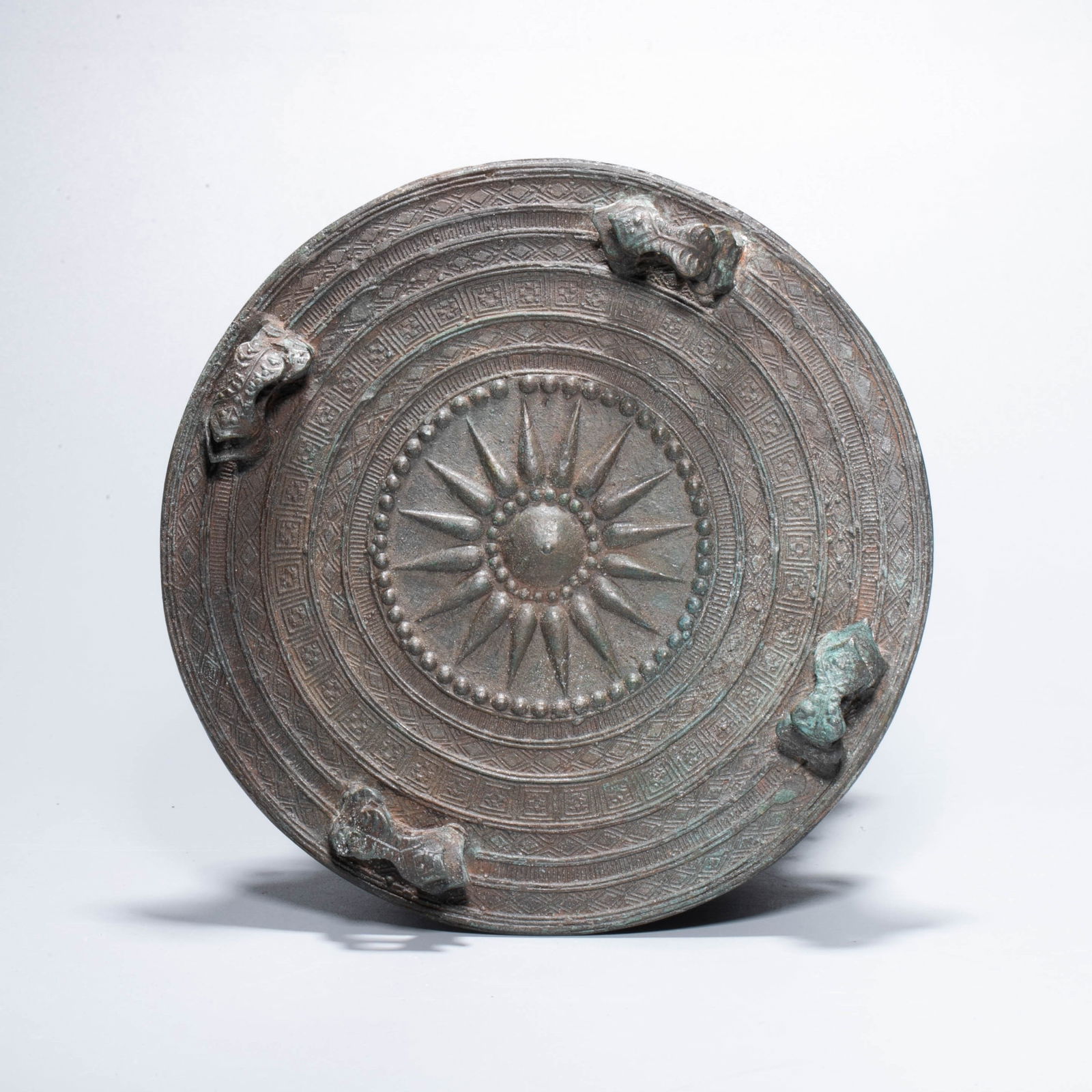 Bronze frog button taiko drum - 7