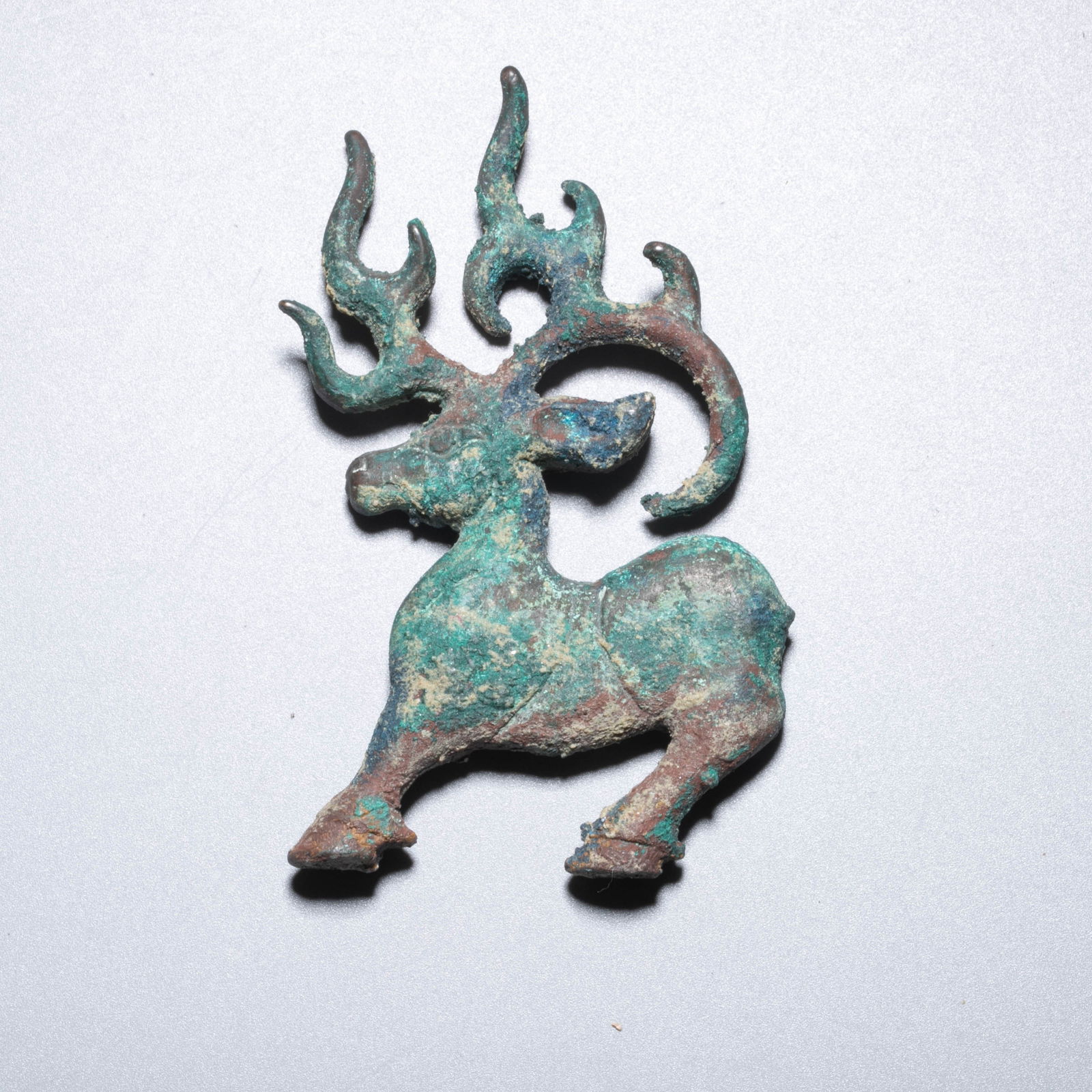 Han bronze deer with hook 2 points - 4