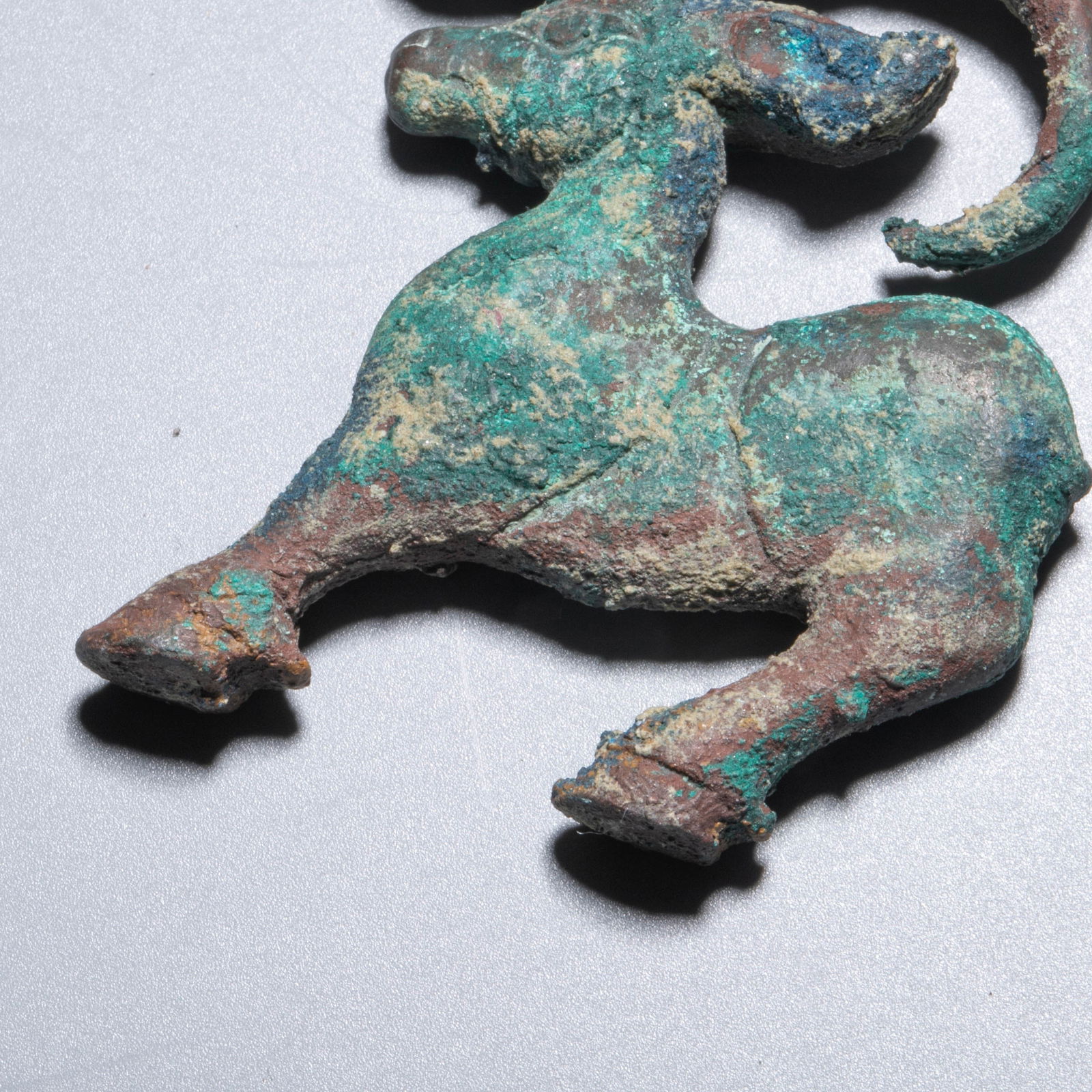 Han bronze deer with hook 2 points - 6