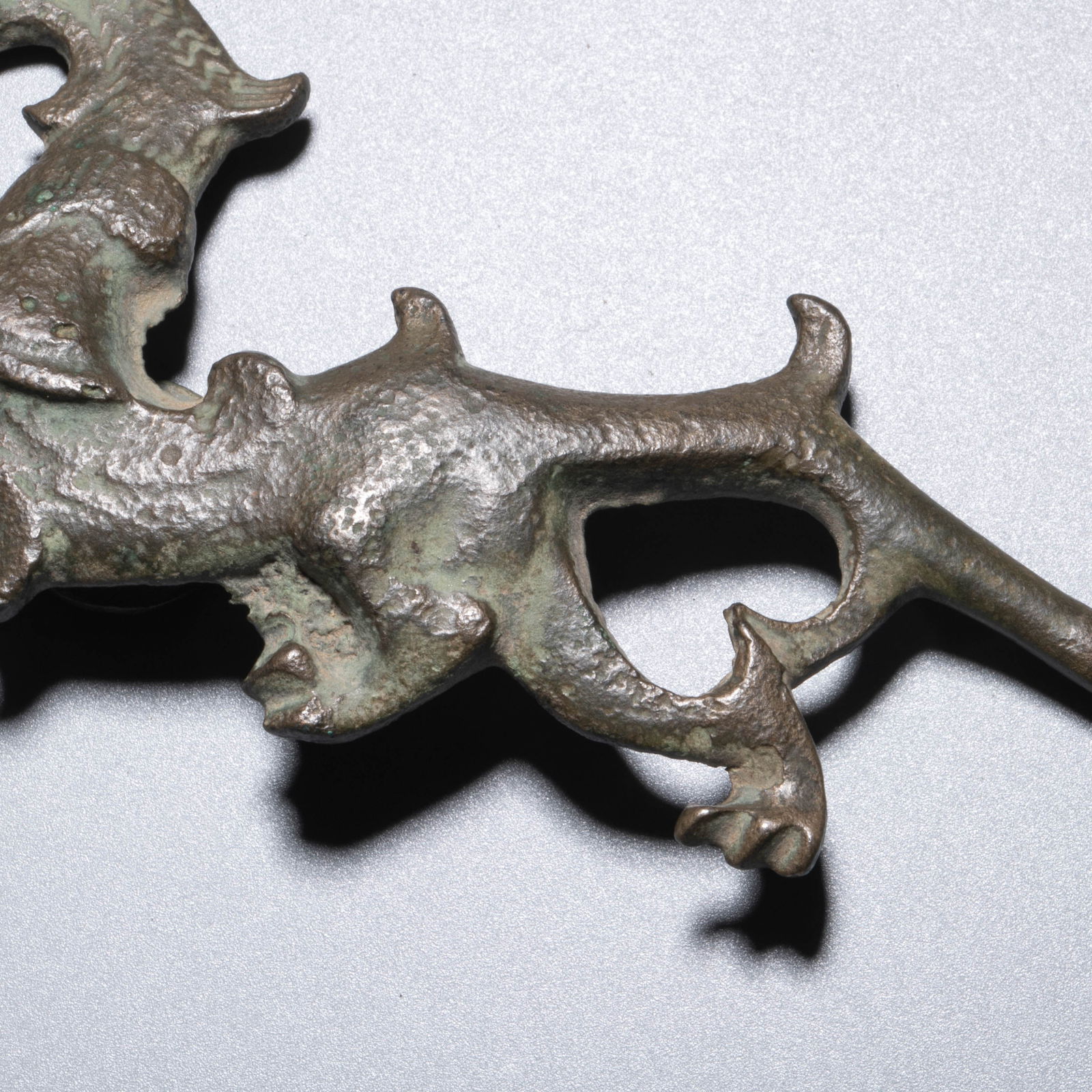 Han bronze deer with hook 2 points - 9