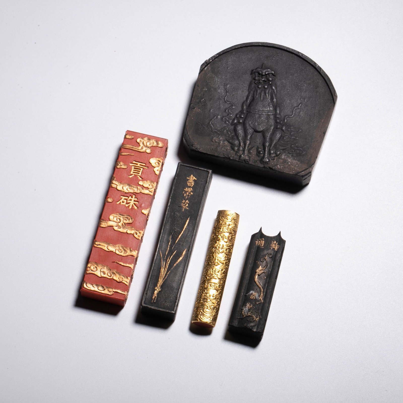 Ancient ink, cinnabar ink 5 points (1 of 5)
