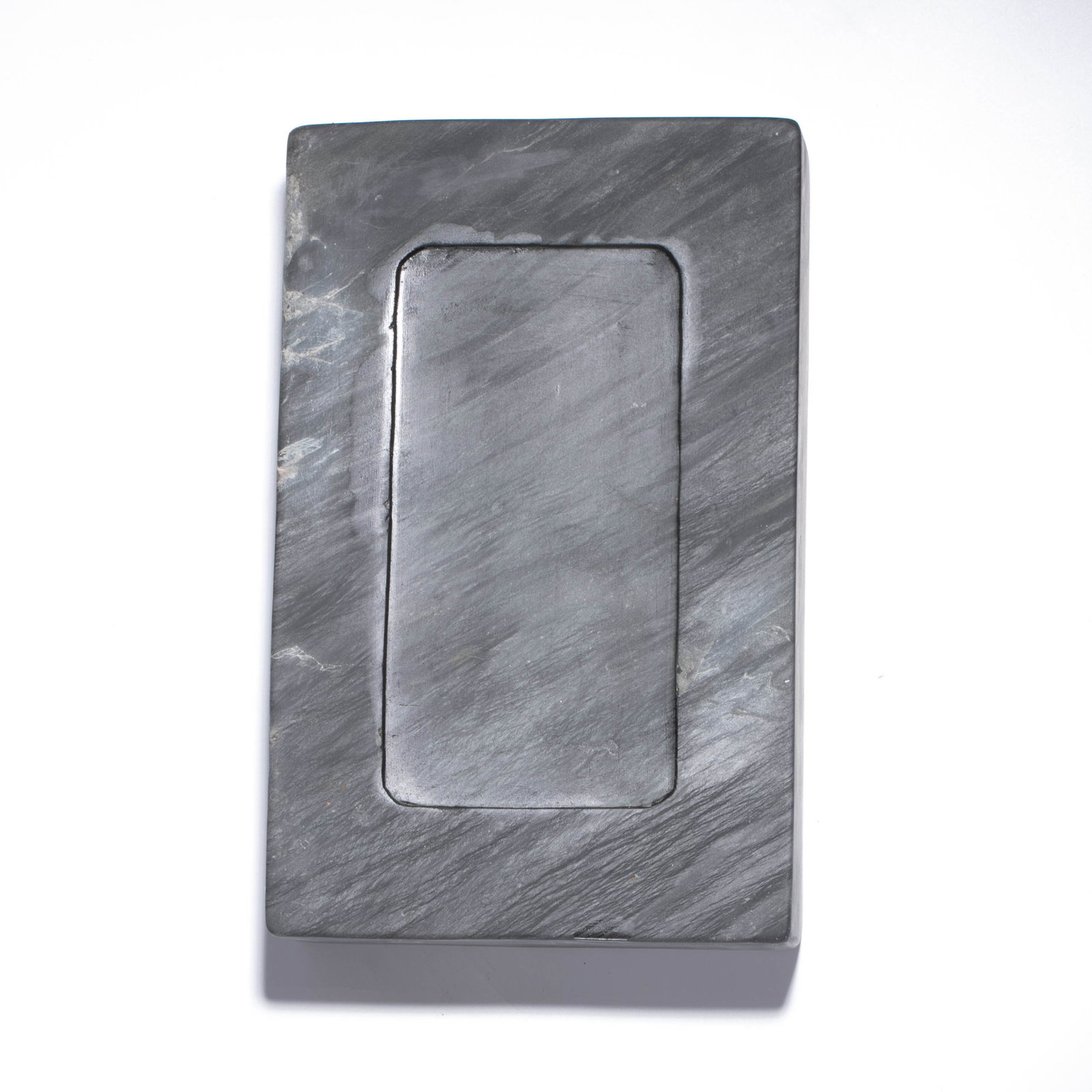 Shezhou thunder pattern rectangular inkstone - 5