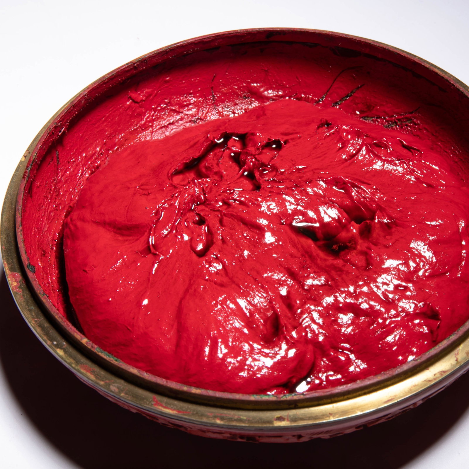 Stack of red ink clay boxes - 4