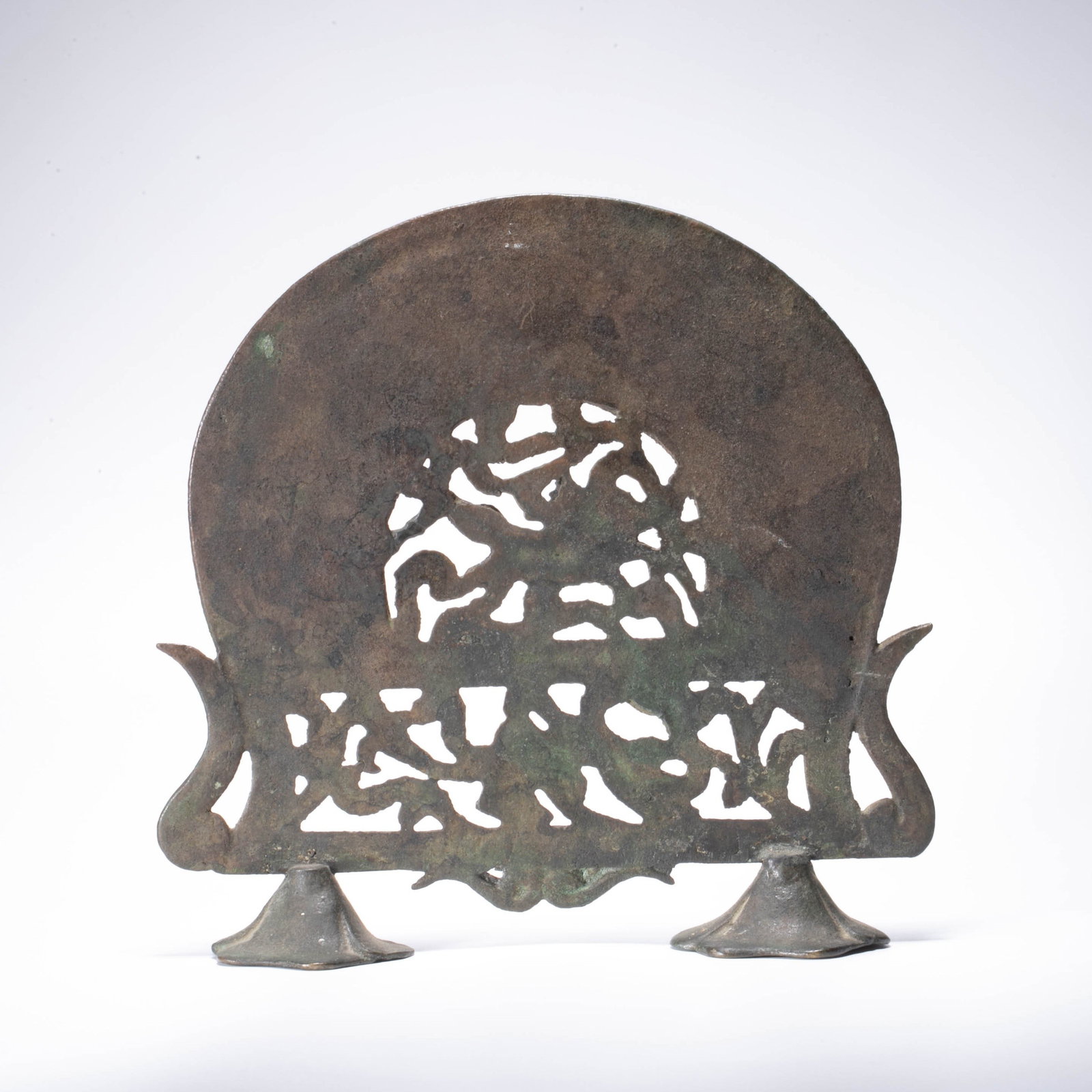 Bronze inkstone screen - 5