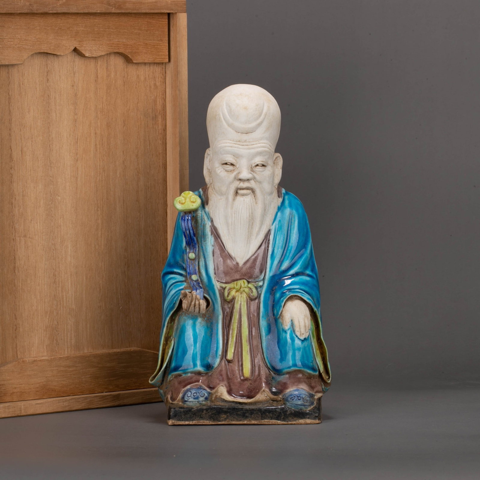 Ming Dynasty three-color longevity star statue (1 of 6)