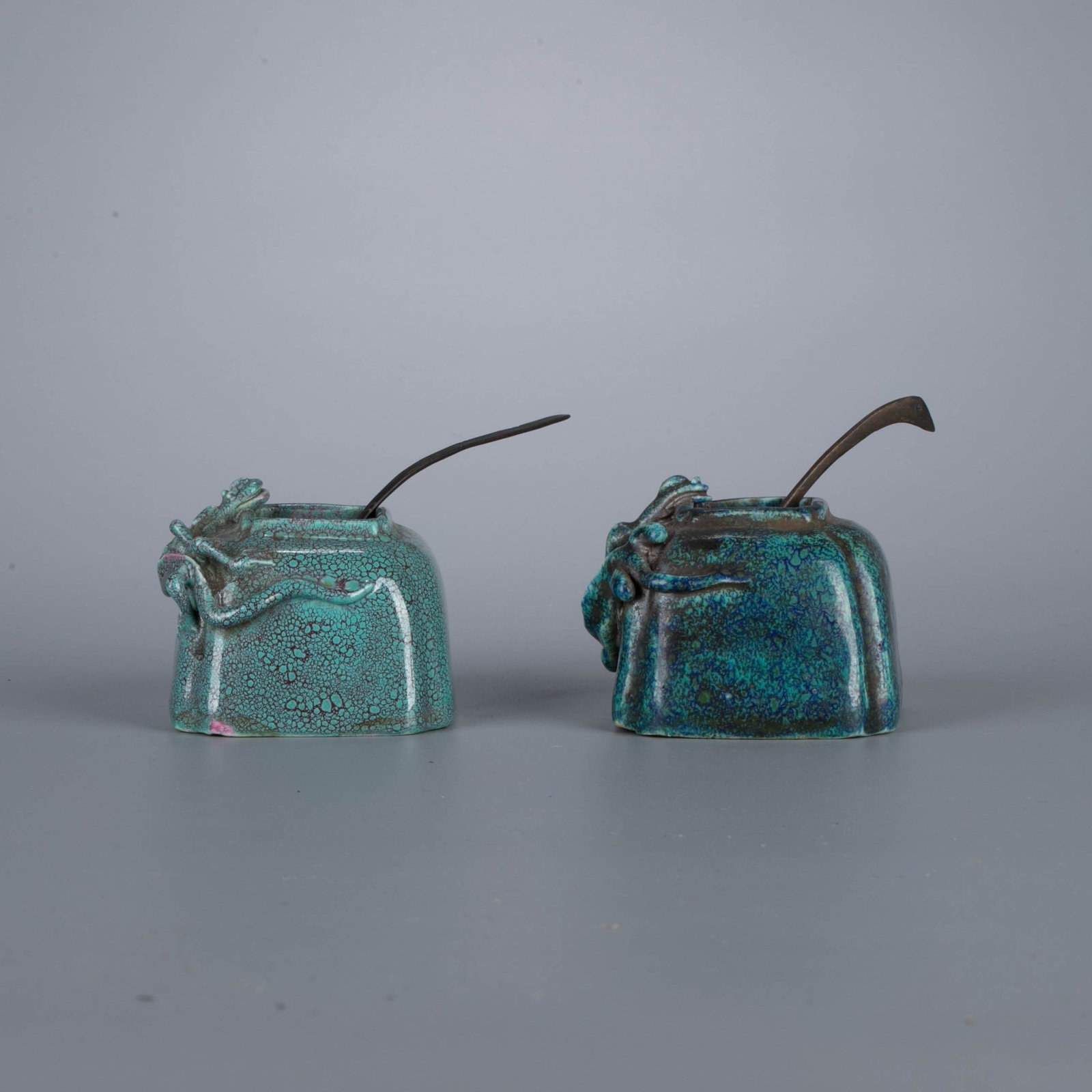 Qing Incense Burner Jun Glaze Water Cup Pair (1 of 7)