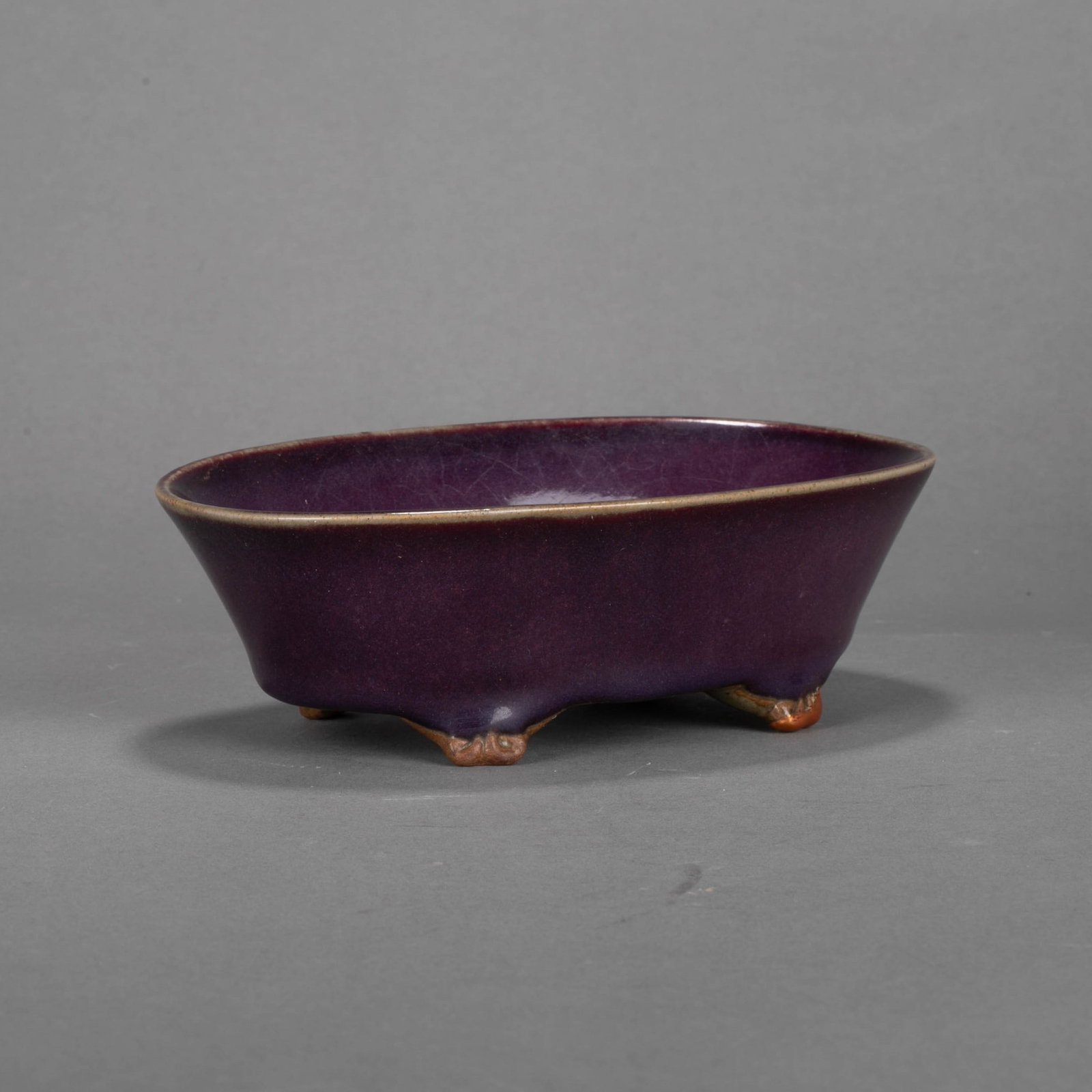 Gold Jun ware flower pot - 2