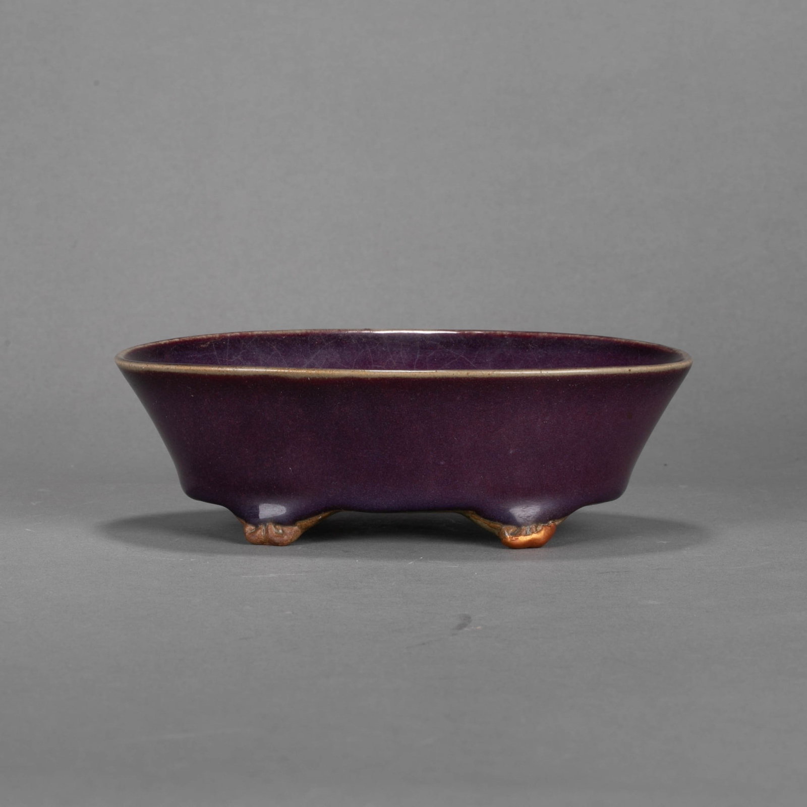 Gold Jun ware flower pot - 3