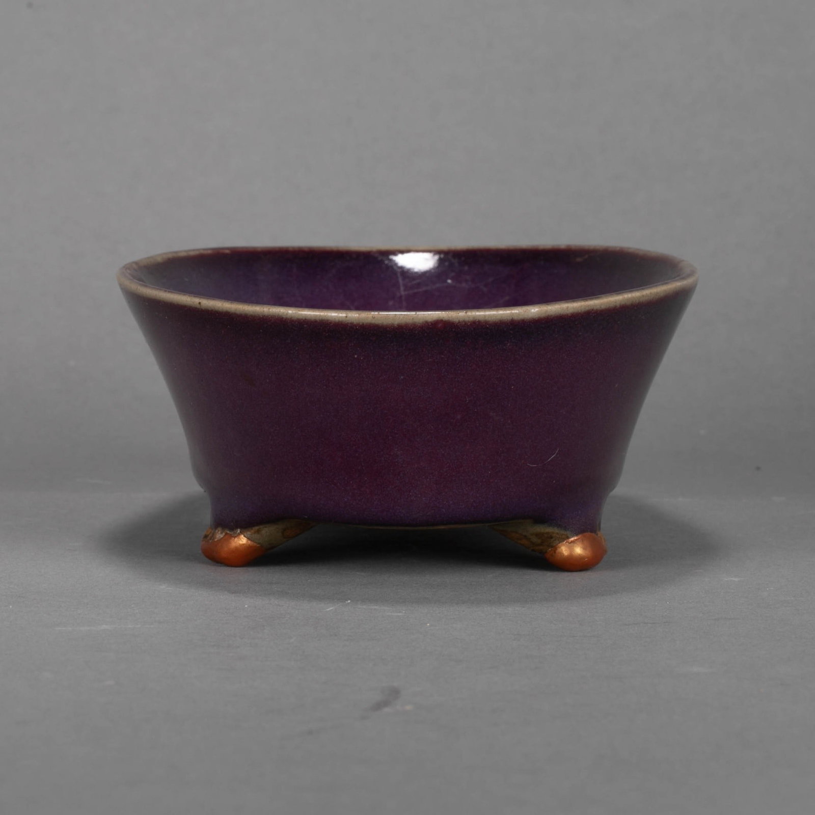 Gold Jun ware flower pot - 4