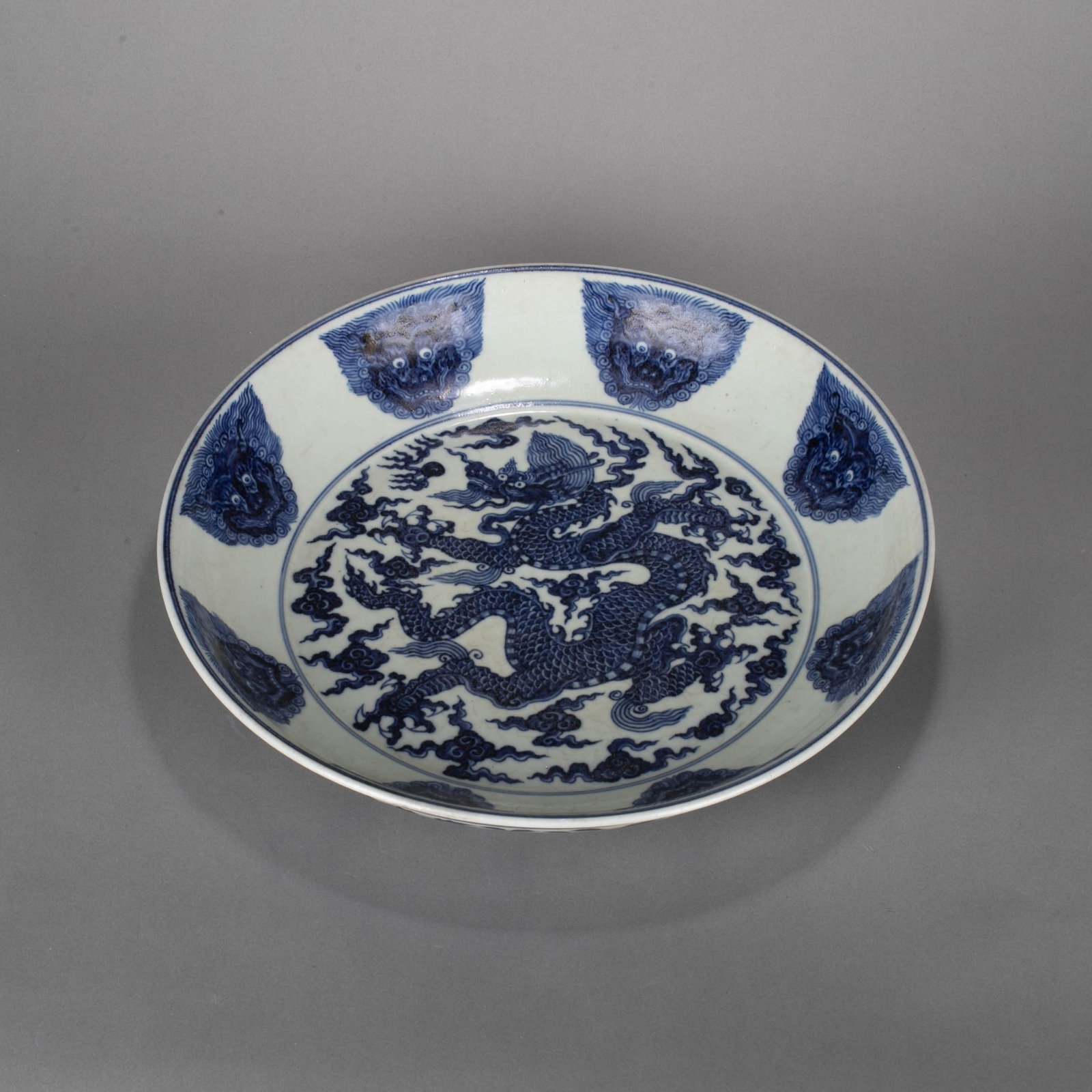 Ming Dynasty ancient dyed large dish with dragon pattern (1 of 7)