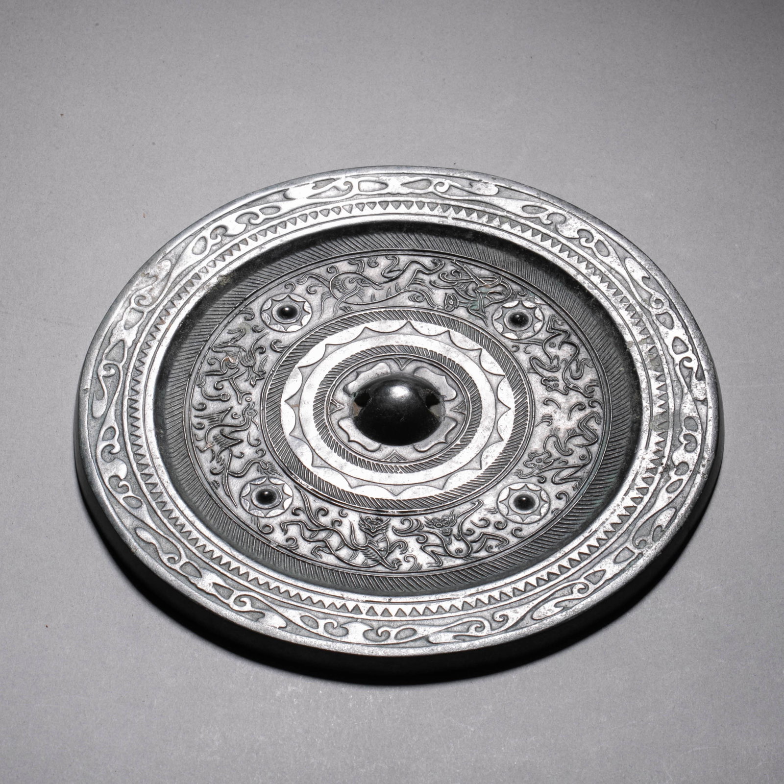 Han Dynasty Feathered God and Beast Mirror (1 of 7)