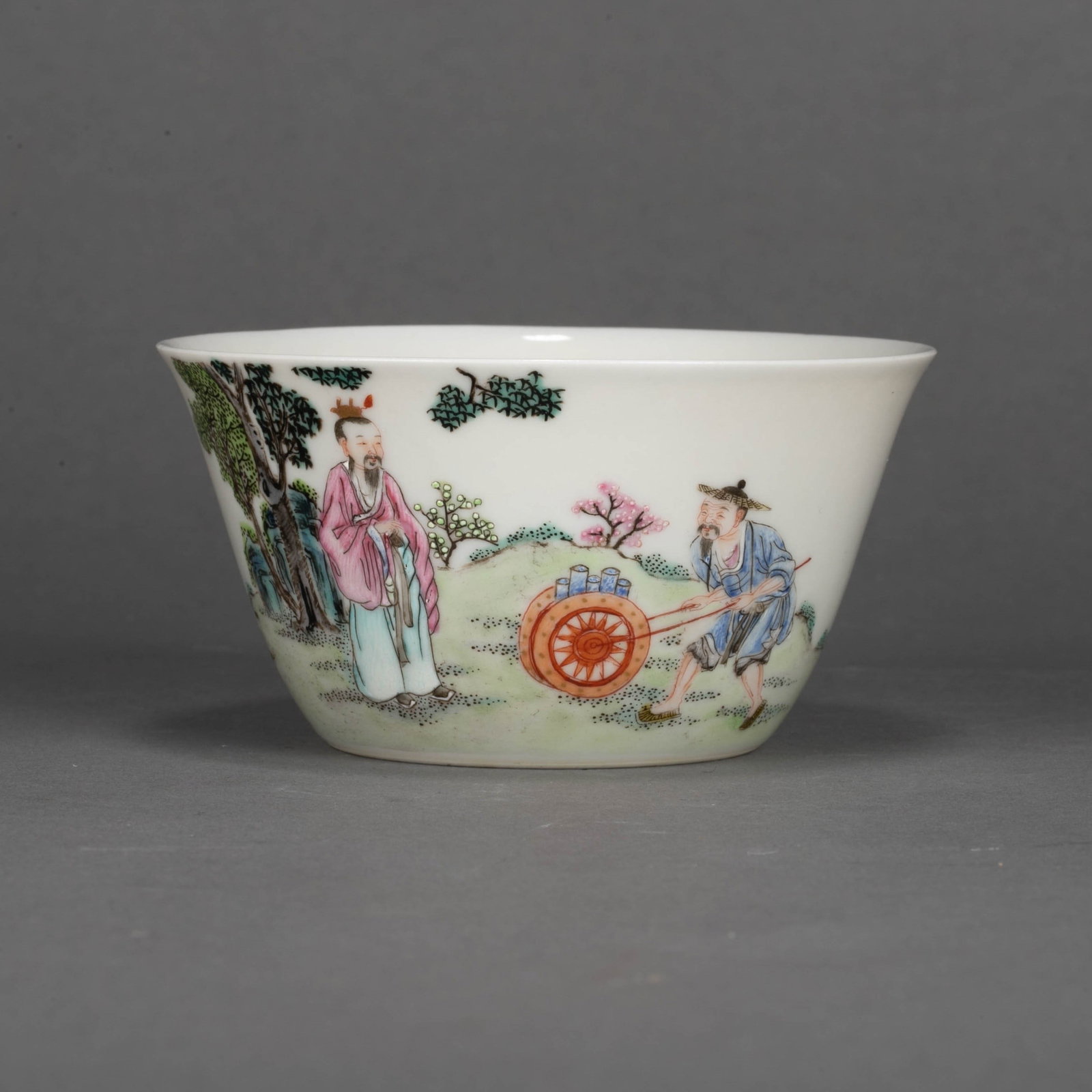 Qing Dynasty pastel poetry wine glass (1 of 7)