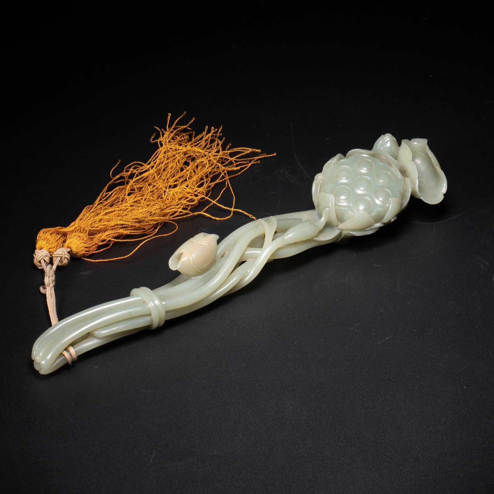 Qianlong Period, Qing Dynasty, White Jade Bouquet of Lotus Ruyi (1 of 8)