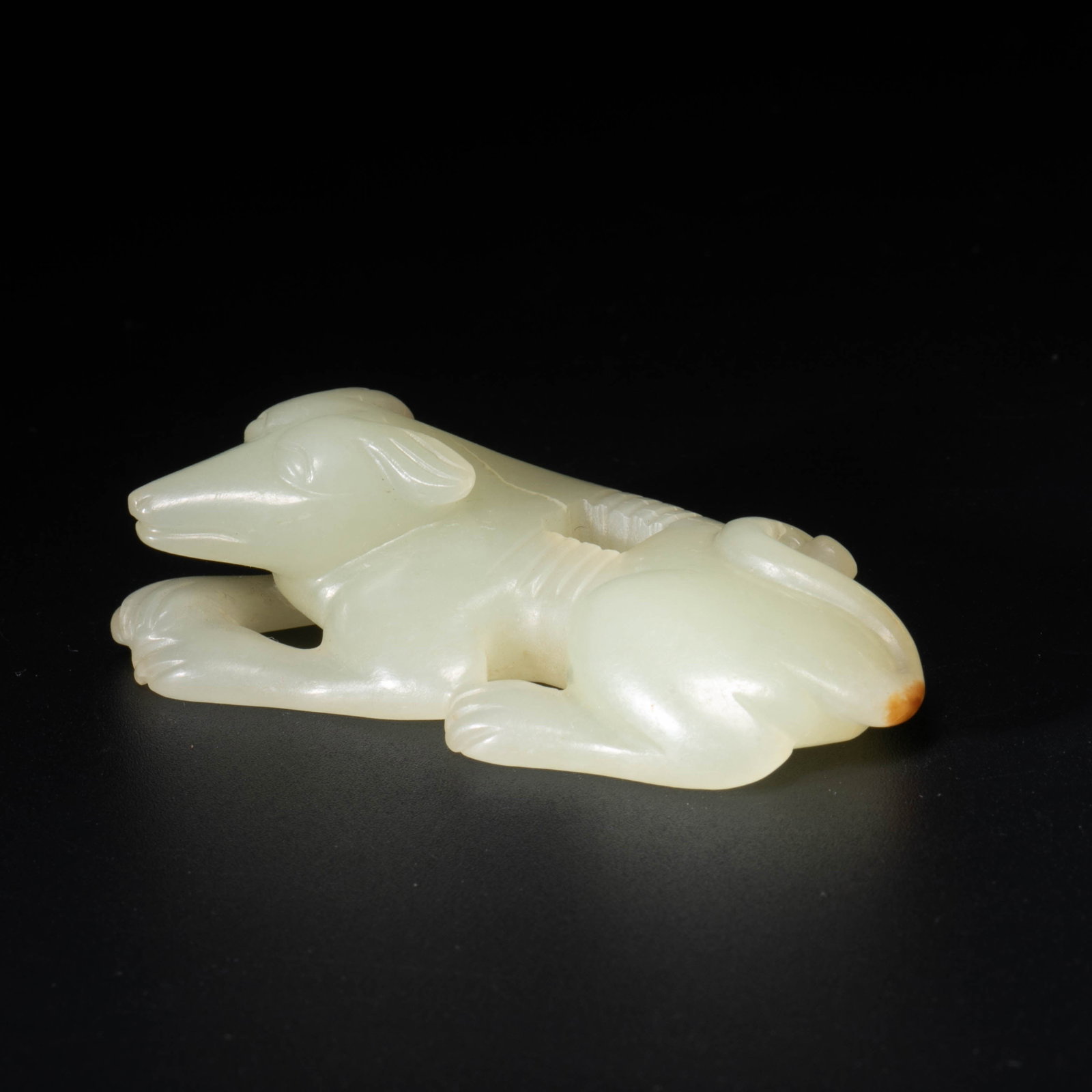 Hotan Yellow Jade Crouching Beast Pendant: Hotan Yellow Jade Crouching Beast Pendant