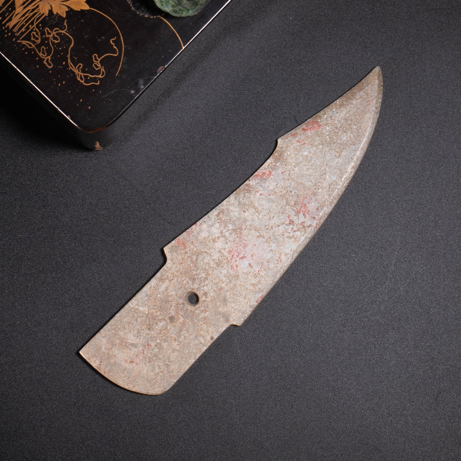 Shang Jade Sword with Edo Period Toki Box (1 of 7)