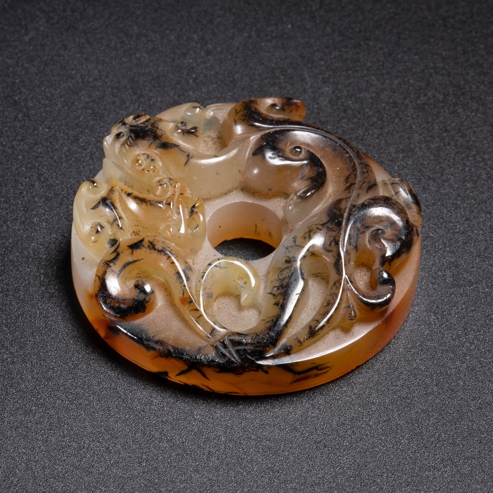 Han Dynasty Chilong Jade Ring: Han Dynasty Chilong Jade Ring