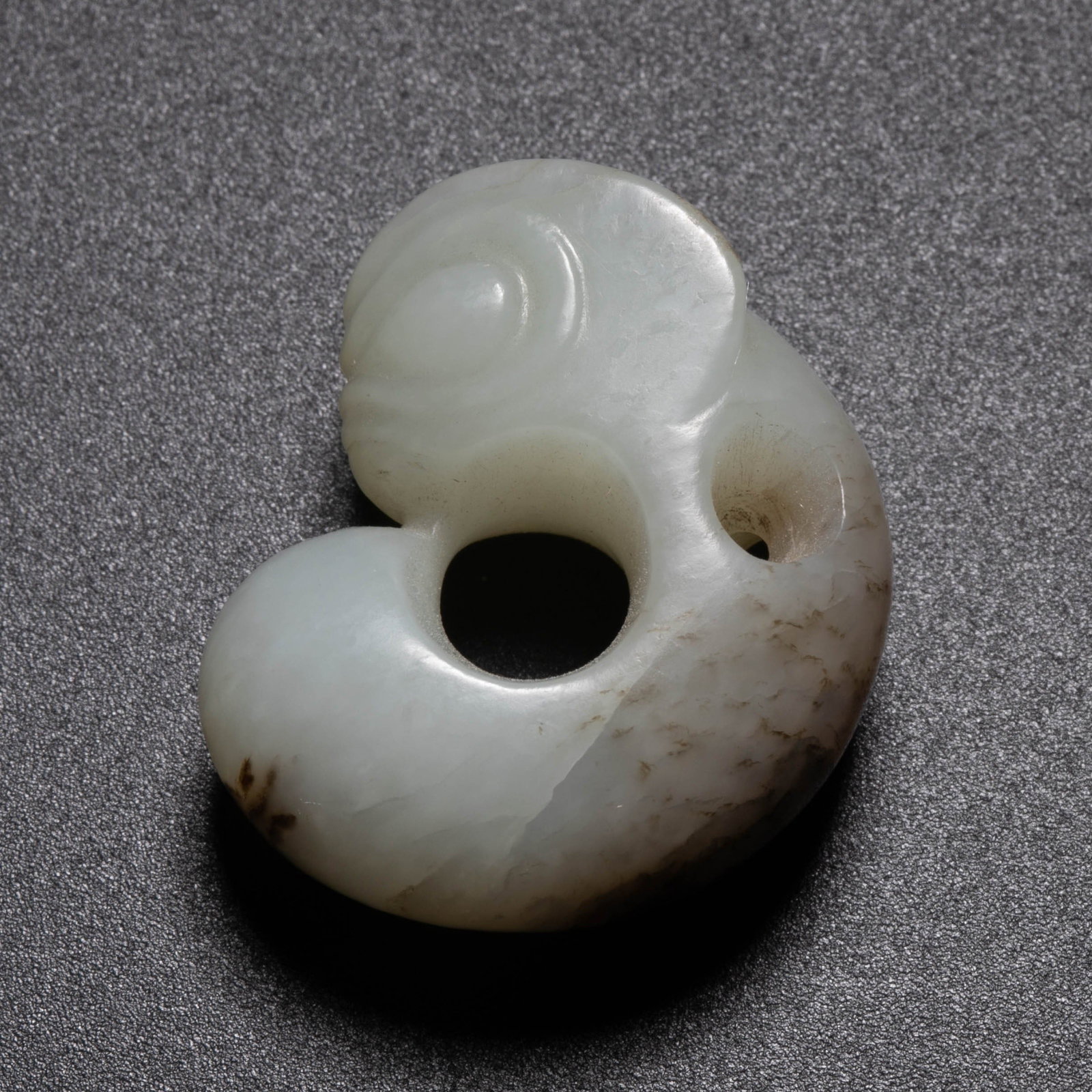 Hotan White Jade Jade Pig Dragon (1 of 4)