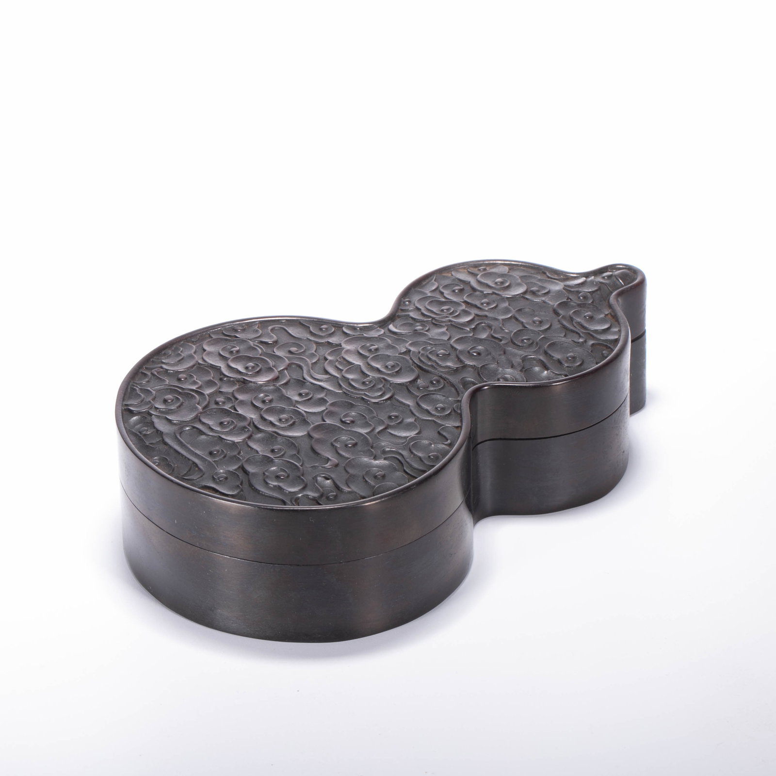 Qing dynasty rosewood cloud pattern gourd-shaped treasure box (1 of 6)