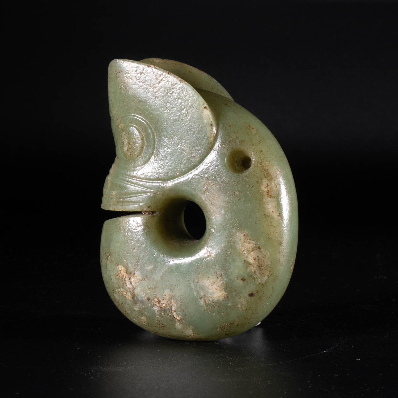 Hongshan Culture Topaz Pig Dragon: Hongshan Culture Topaz Pig Dragon