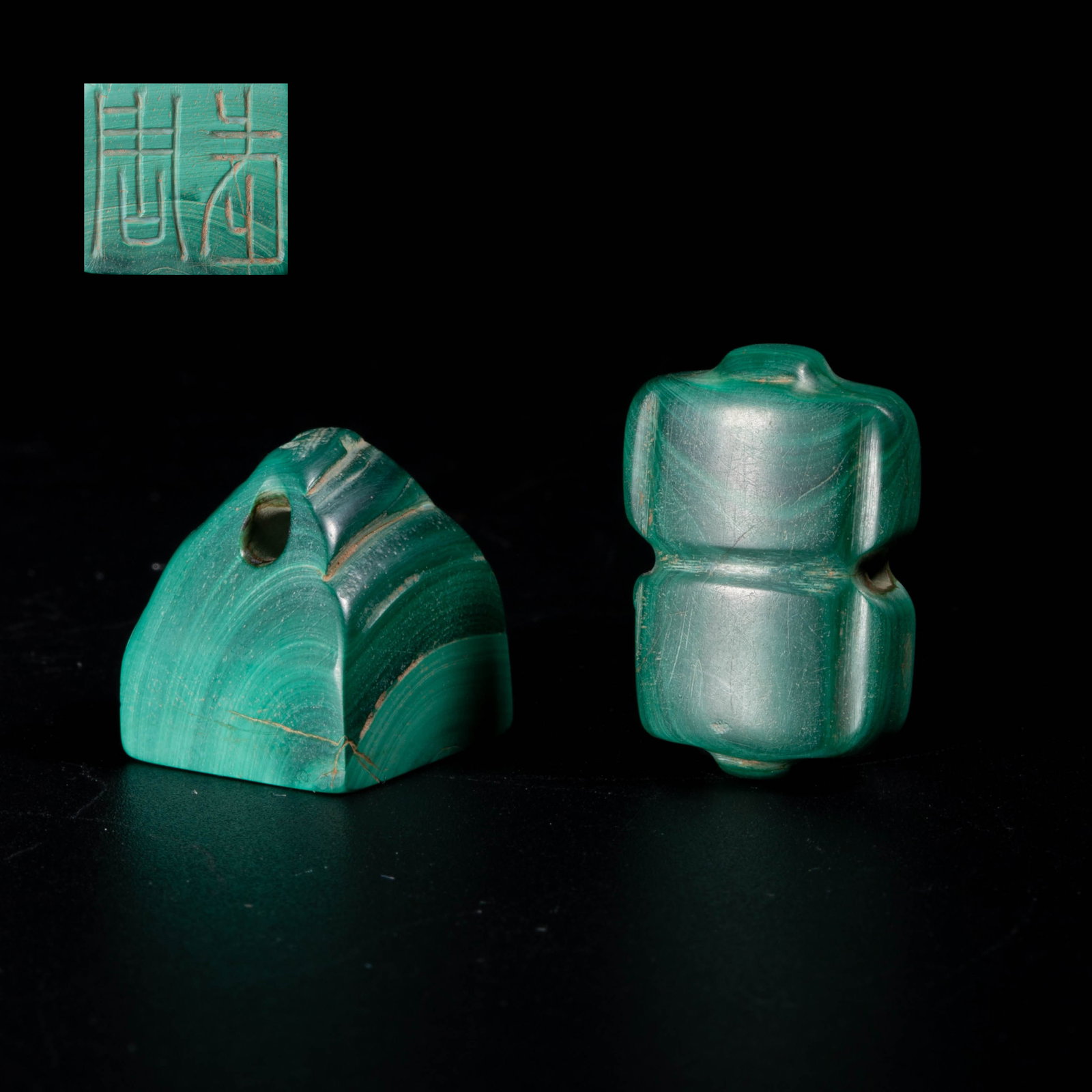 Han Malachite Seal Double Victory: Han Malachite Seal Double Victory