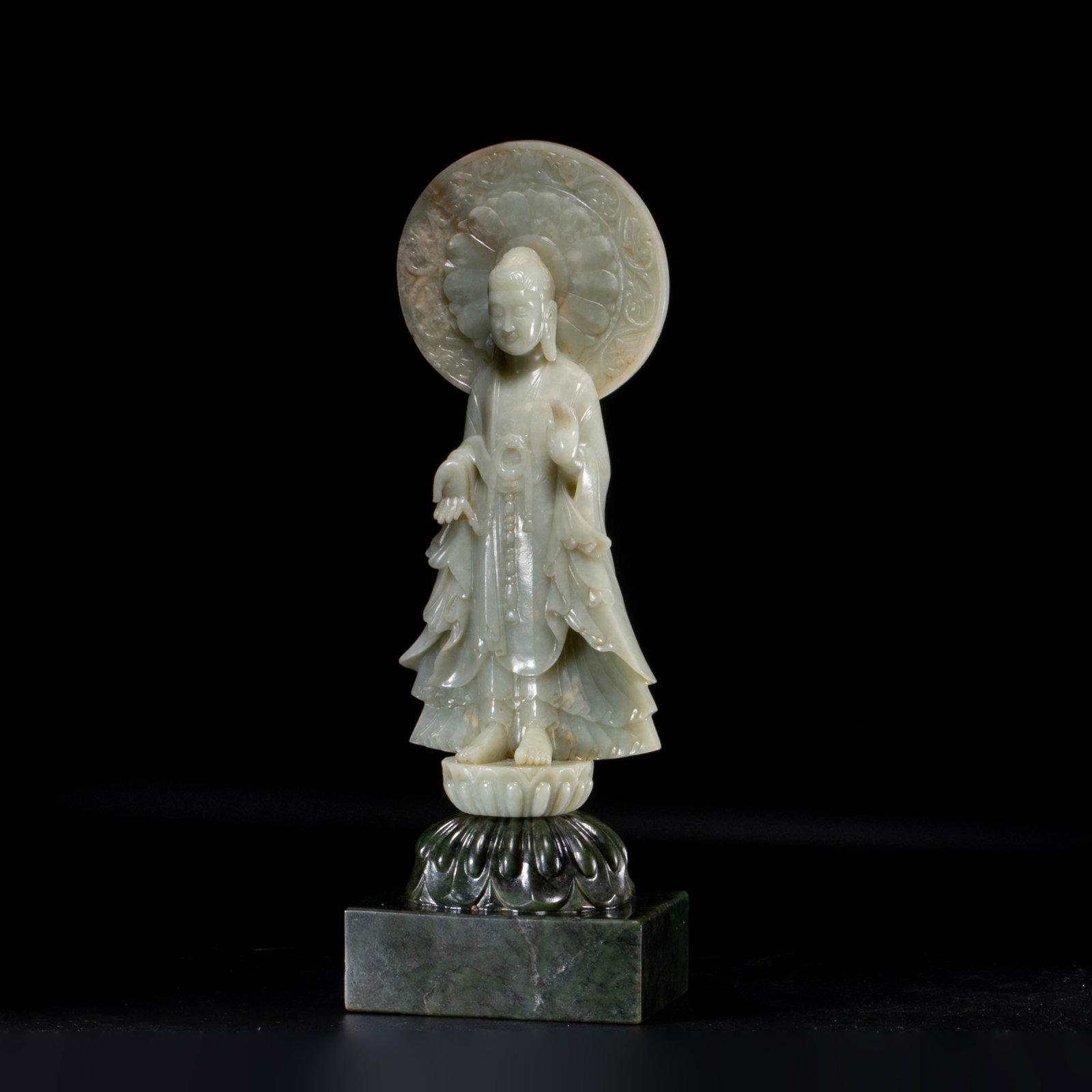 Northern Wei Dynasty Jade Buddha with jasper base (1 of 9)