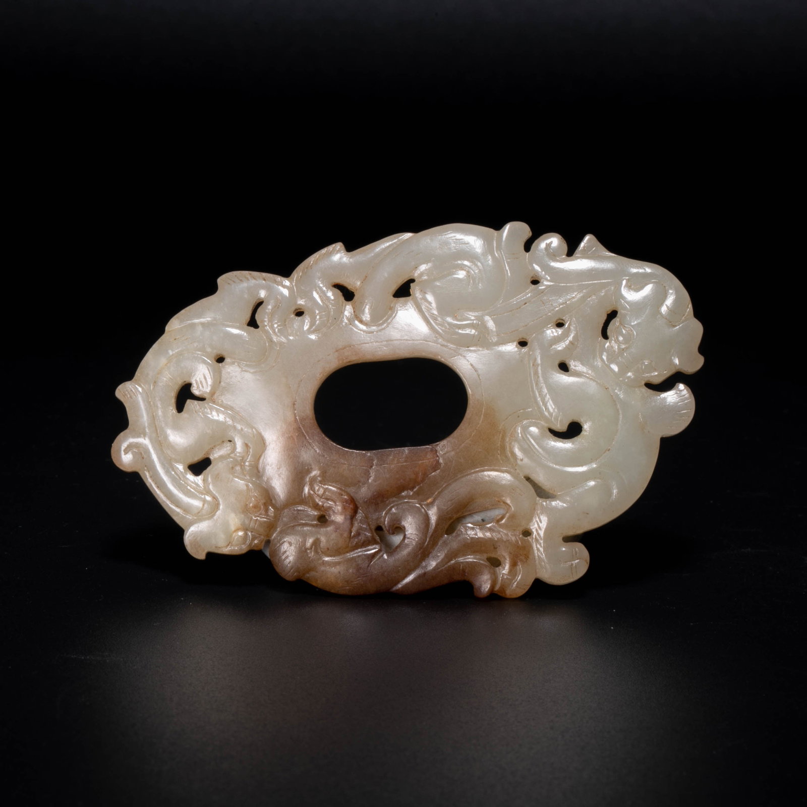 Warring States Period Jade Carved Chicken Heart Pei (1 of 7)