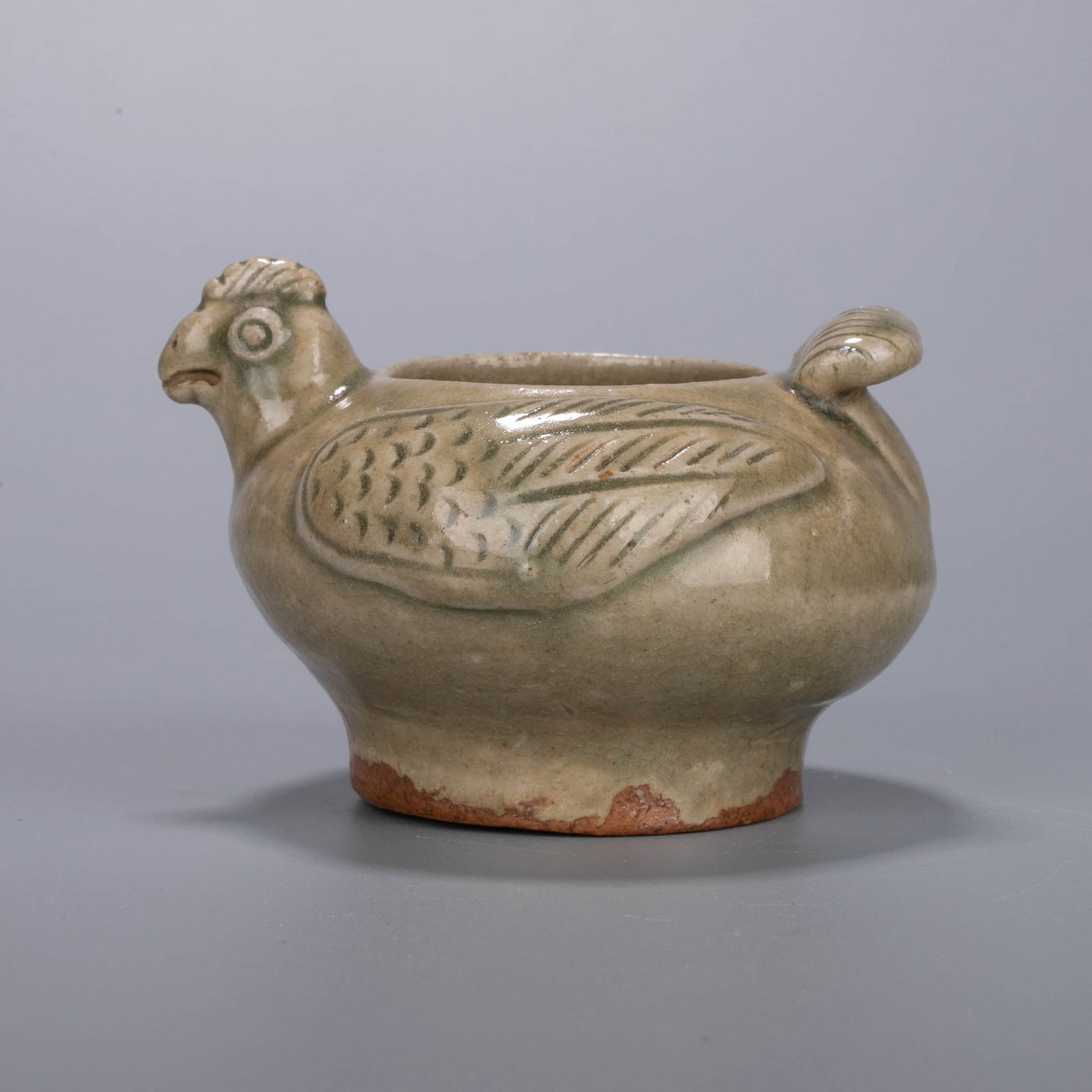 Western Jin Dynasty Yuezhou Kiln Celadon Bird-shaped Water Bowl (1 of 6)