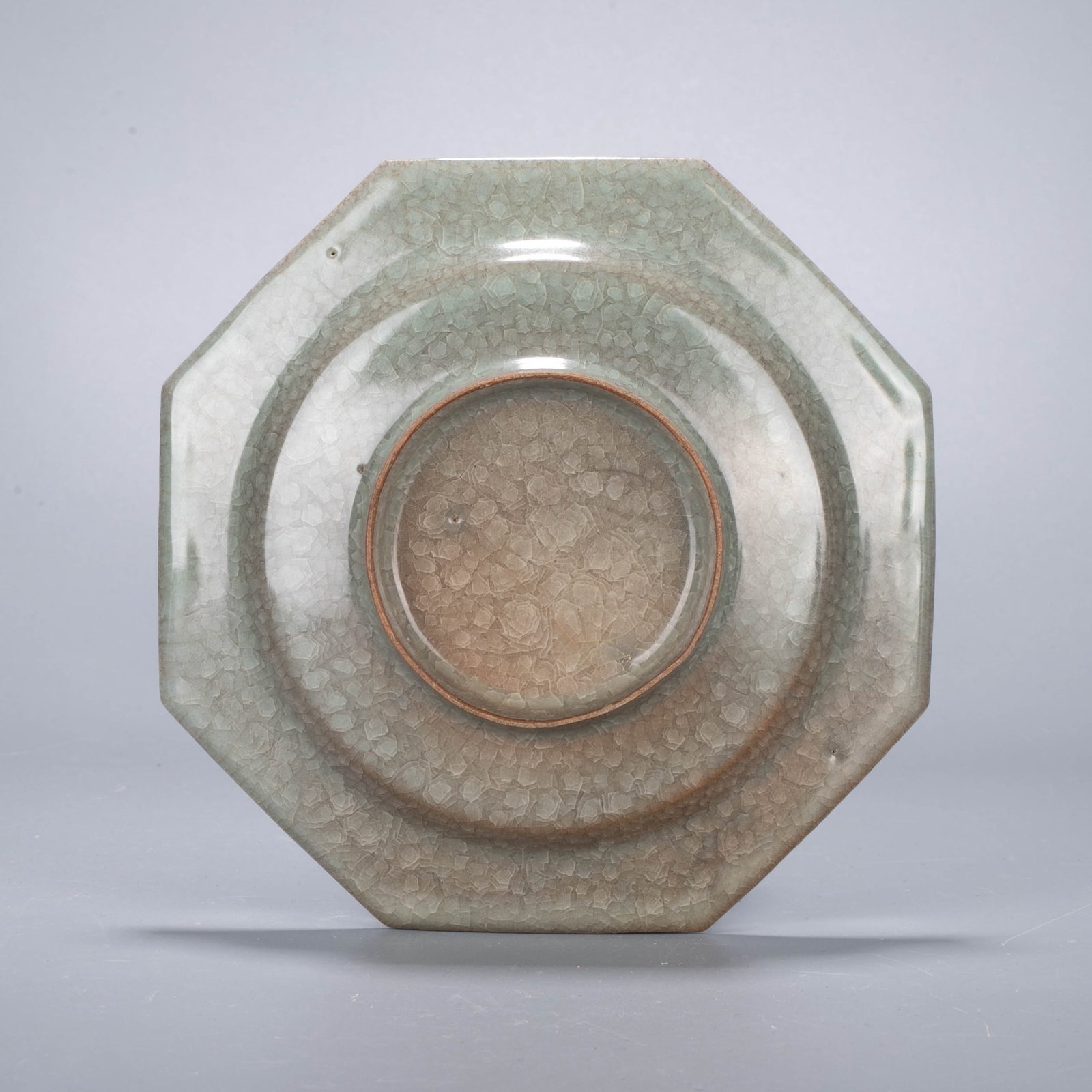 Longquan celadon octagonal dish - 7