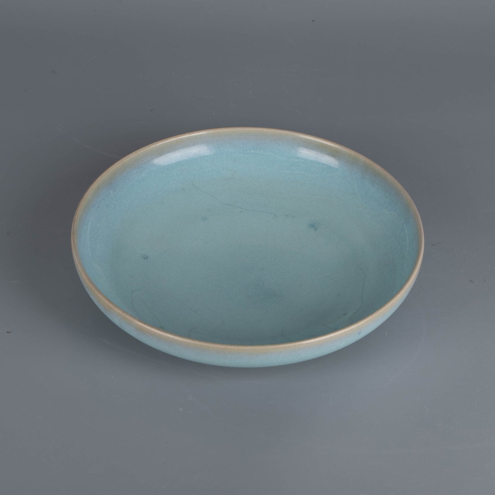 Song dynasty celadon-glazed Jun ware large bowl: Song dynasty celadon-glazed Jun ware large bowl