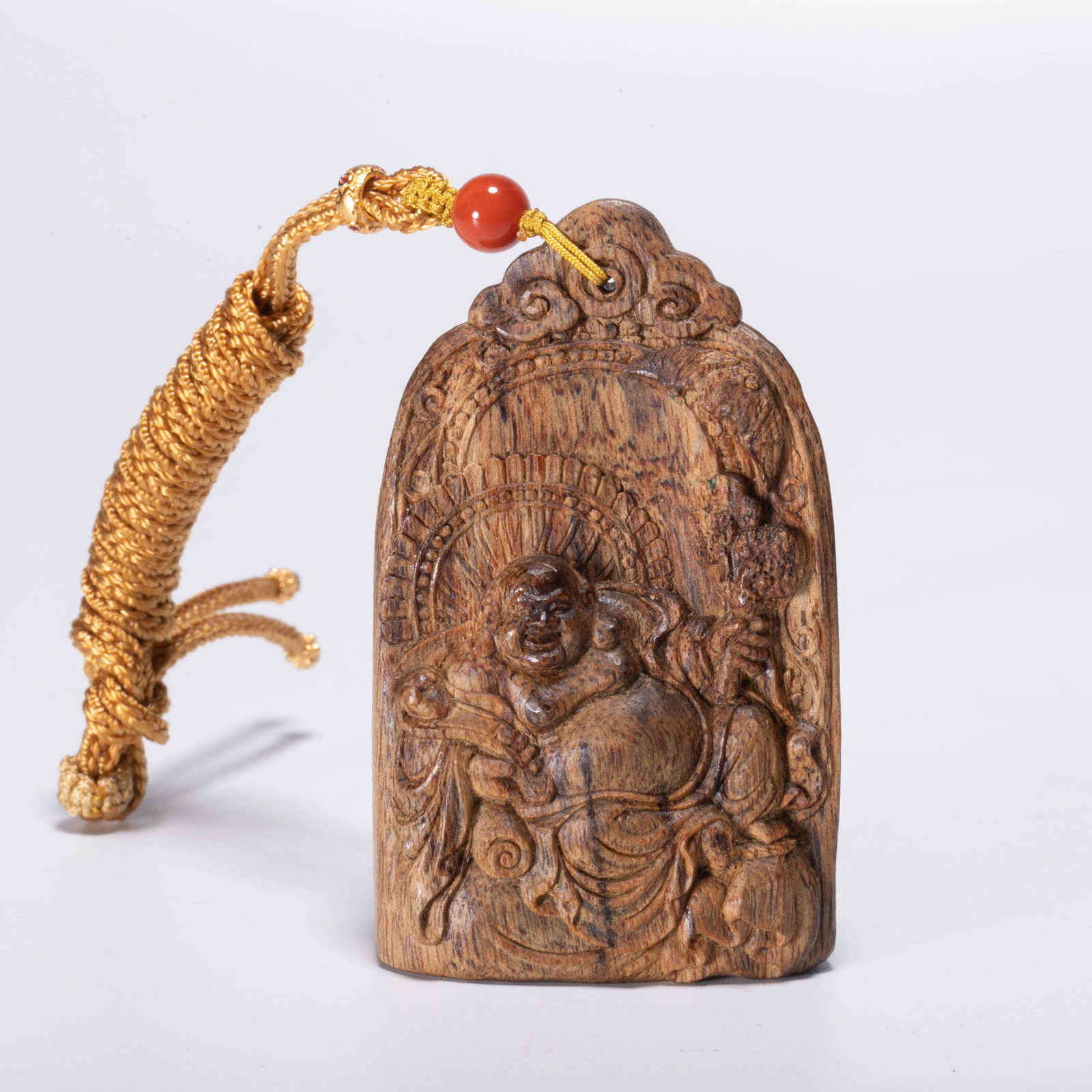 Jialuo (Qinan) Millefort 18.25g: This is a Jialuo (Qinan) Maitreya Buddha agarwood carving, weighing about 18.25 grams, which belongs to the top rare category of agarwood.Selected Jialuo (Qinnan), the texture is soft, waxy and warm,
