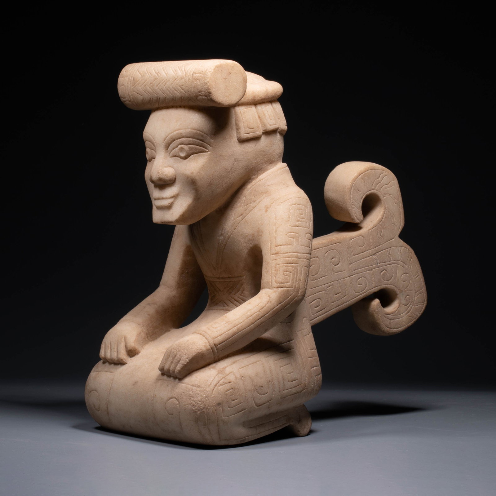 Shang Han white marble figurines: Shang Han white marble figurines