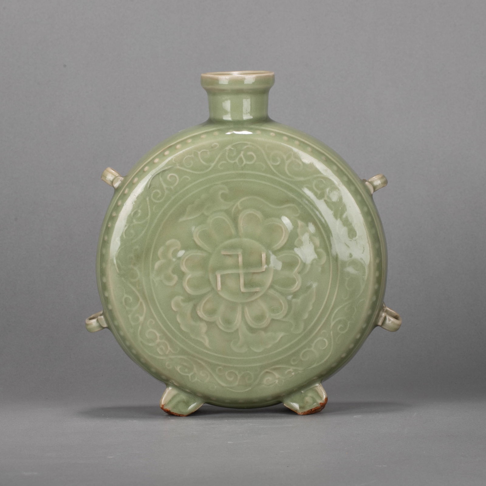Ming Dynasty Longquan kiln four series flat kettle (1 of 6)