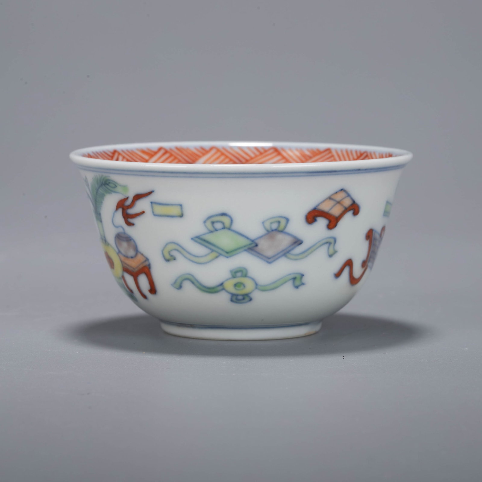 Qing Kangxi Five-Colored Pattern cup - 2