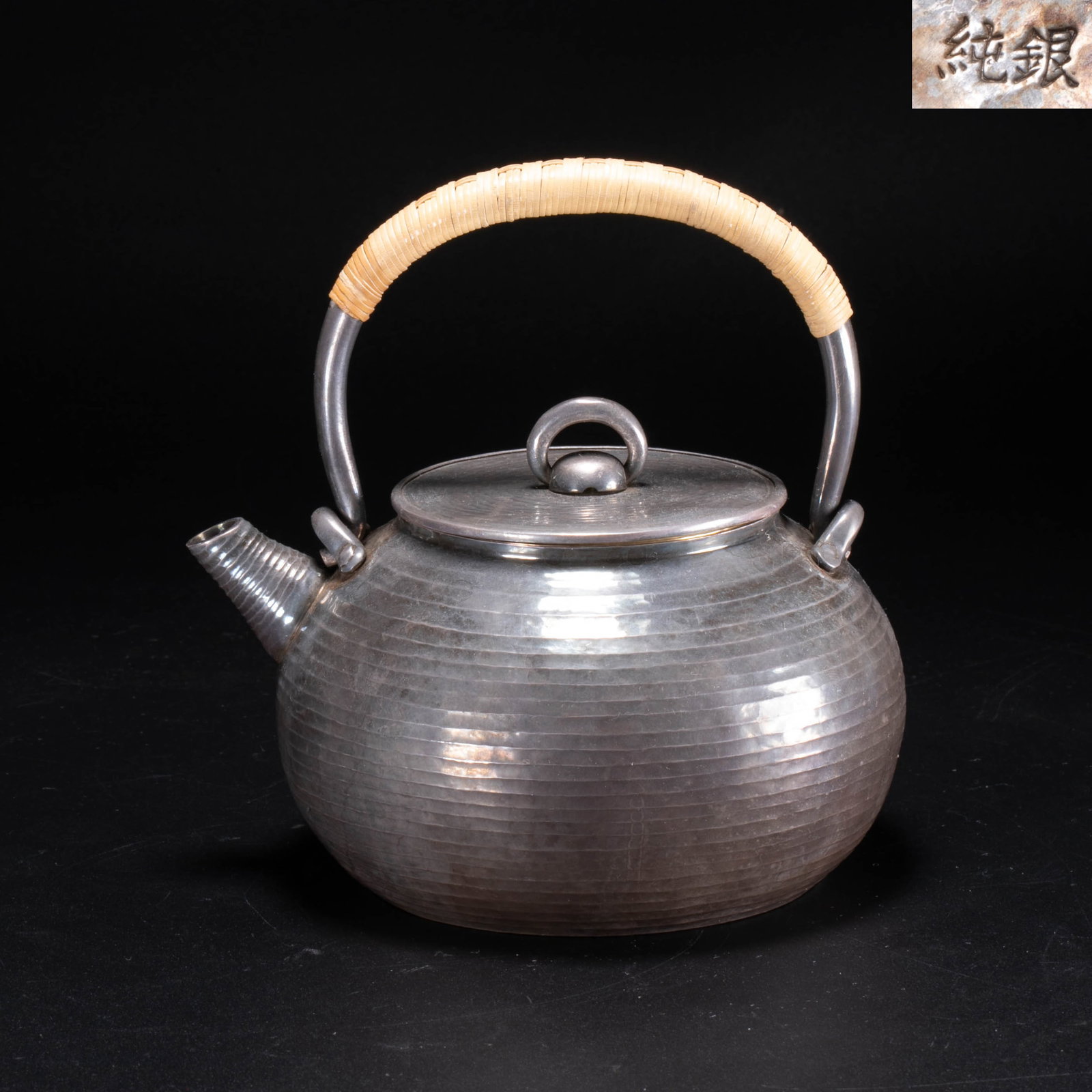 Pure silver String pattern muzzle silver vessel Capacity 460ml: Pure silver String pattern muzzle silver vessel Capacity 460ml
