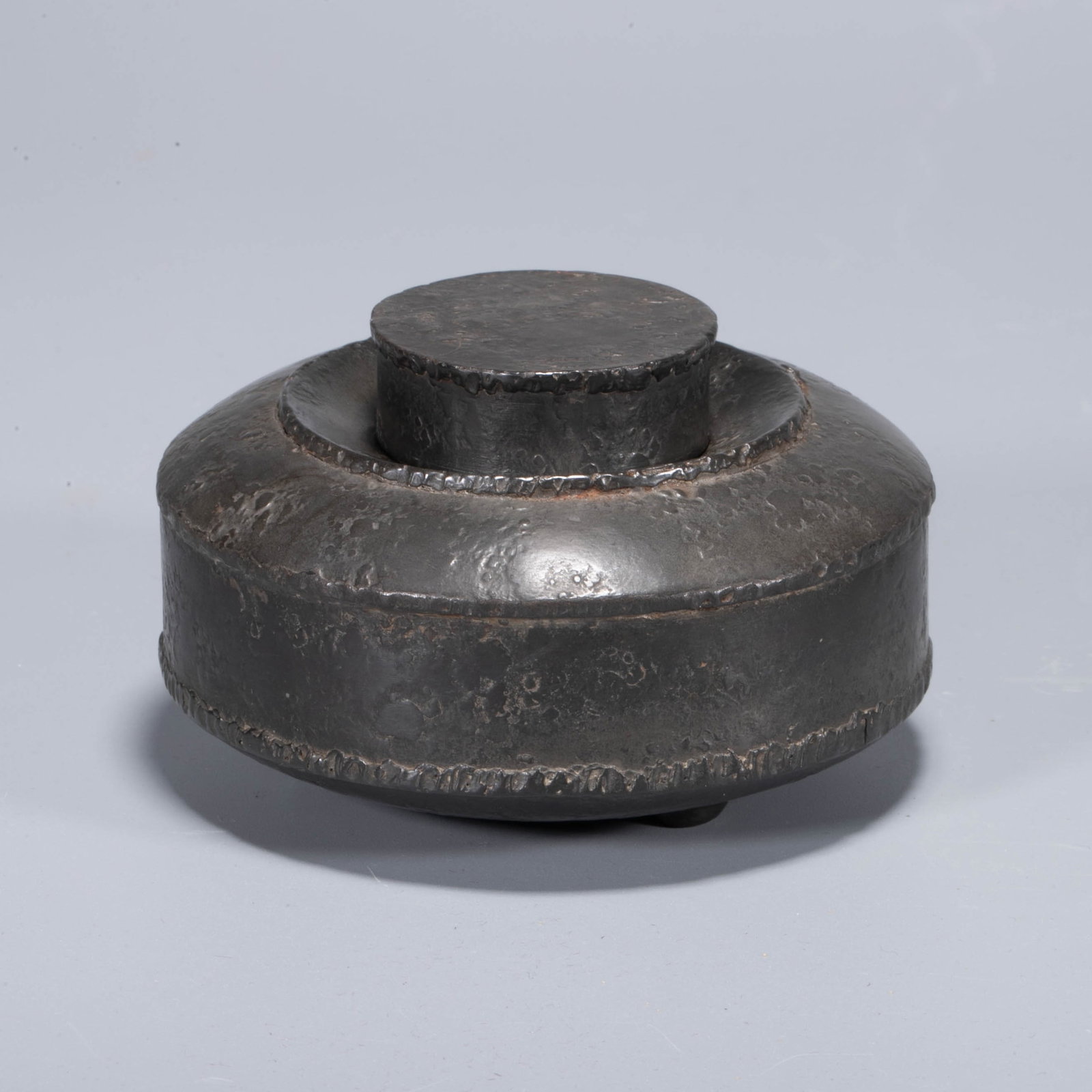 A Round Pewter Teapot - 2