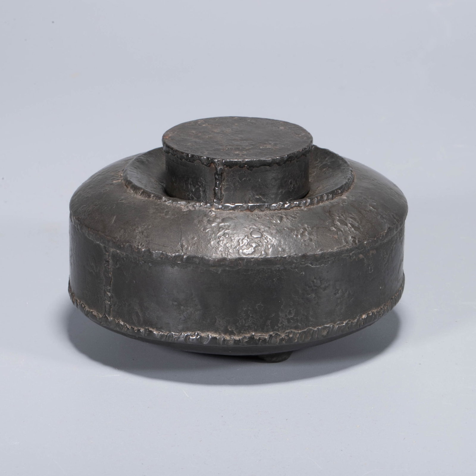 A Round Pewter Teapot - 4