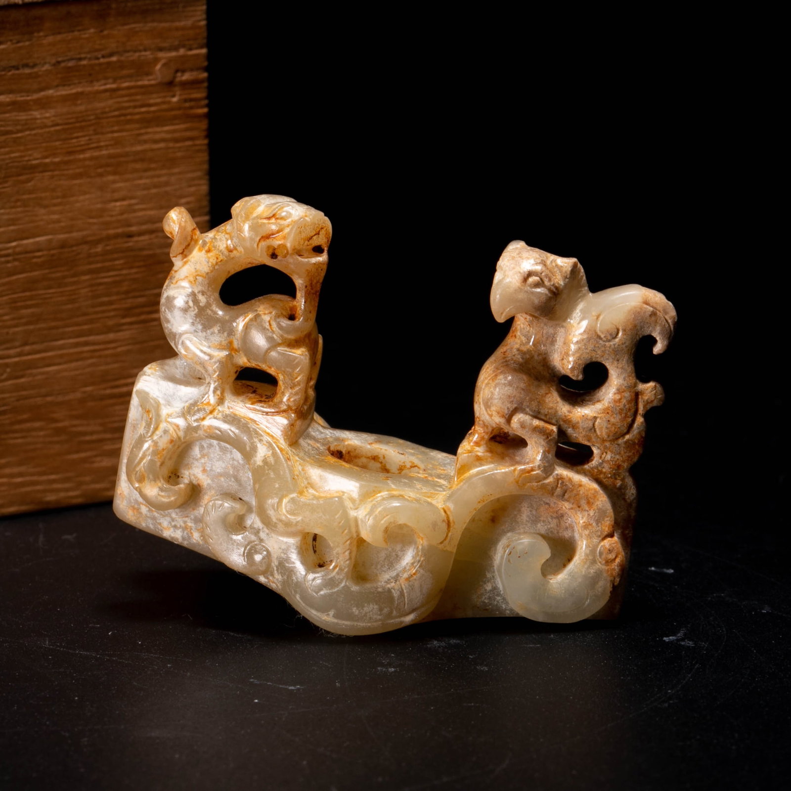 Chinese white jade sword case: Chinese white jade sword case