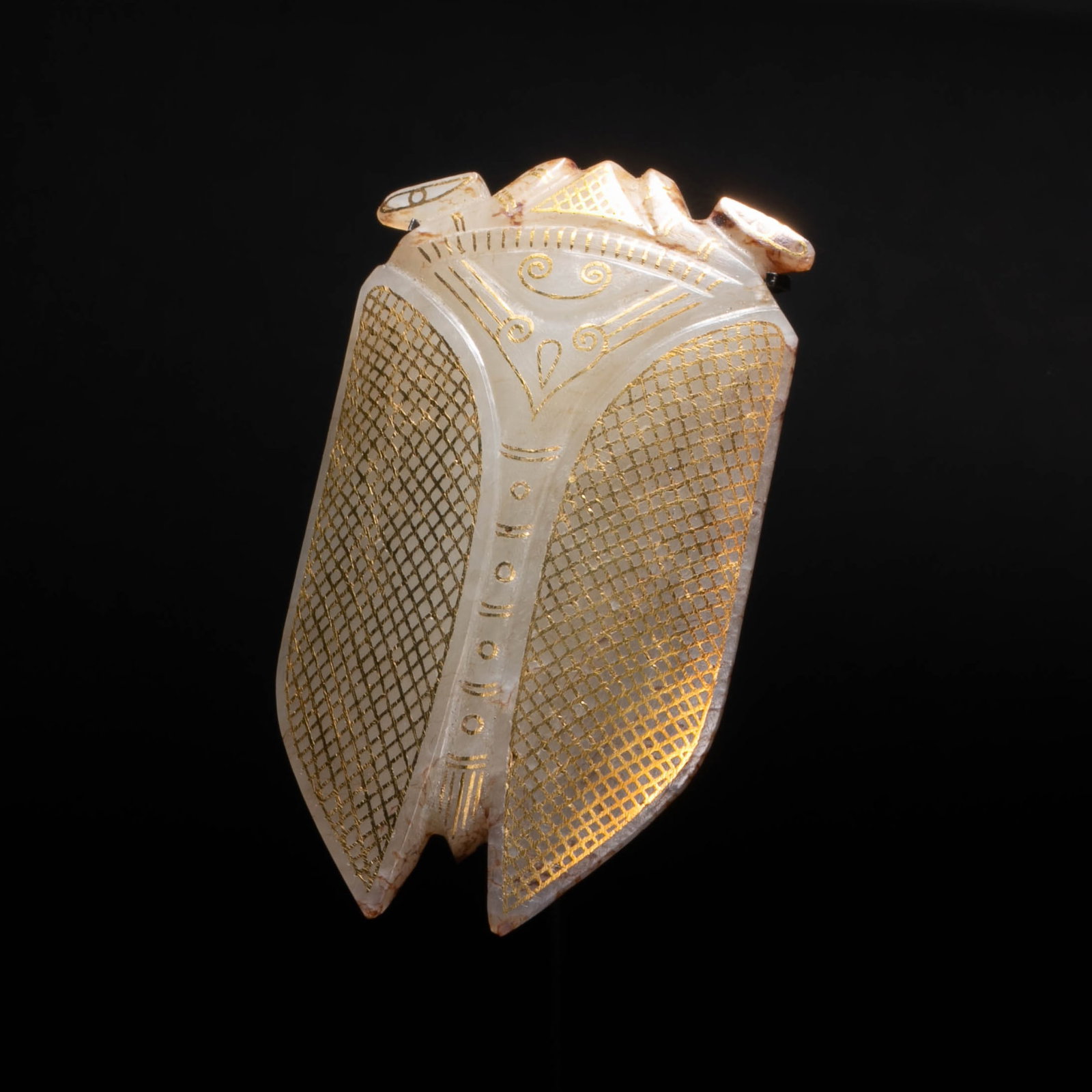Chinese gold-inlaid character pattern eight swords cicada: Chinese gold-inlaid character pattern eight swords cicada