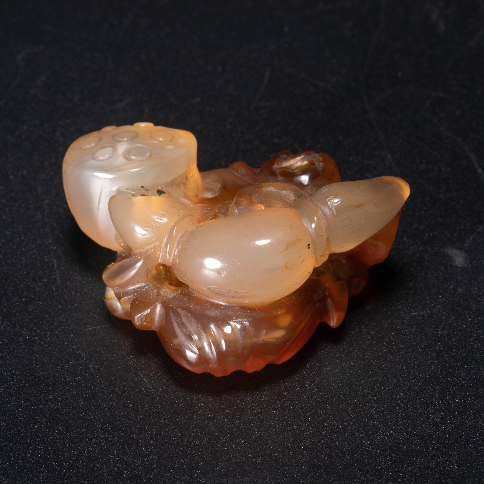 Old Agate Lotus Root Paperweight - 2