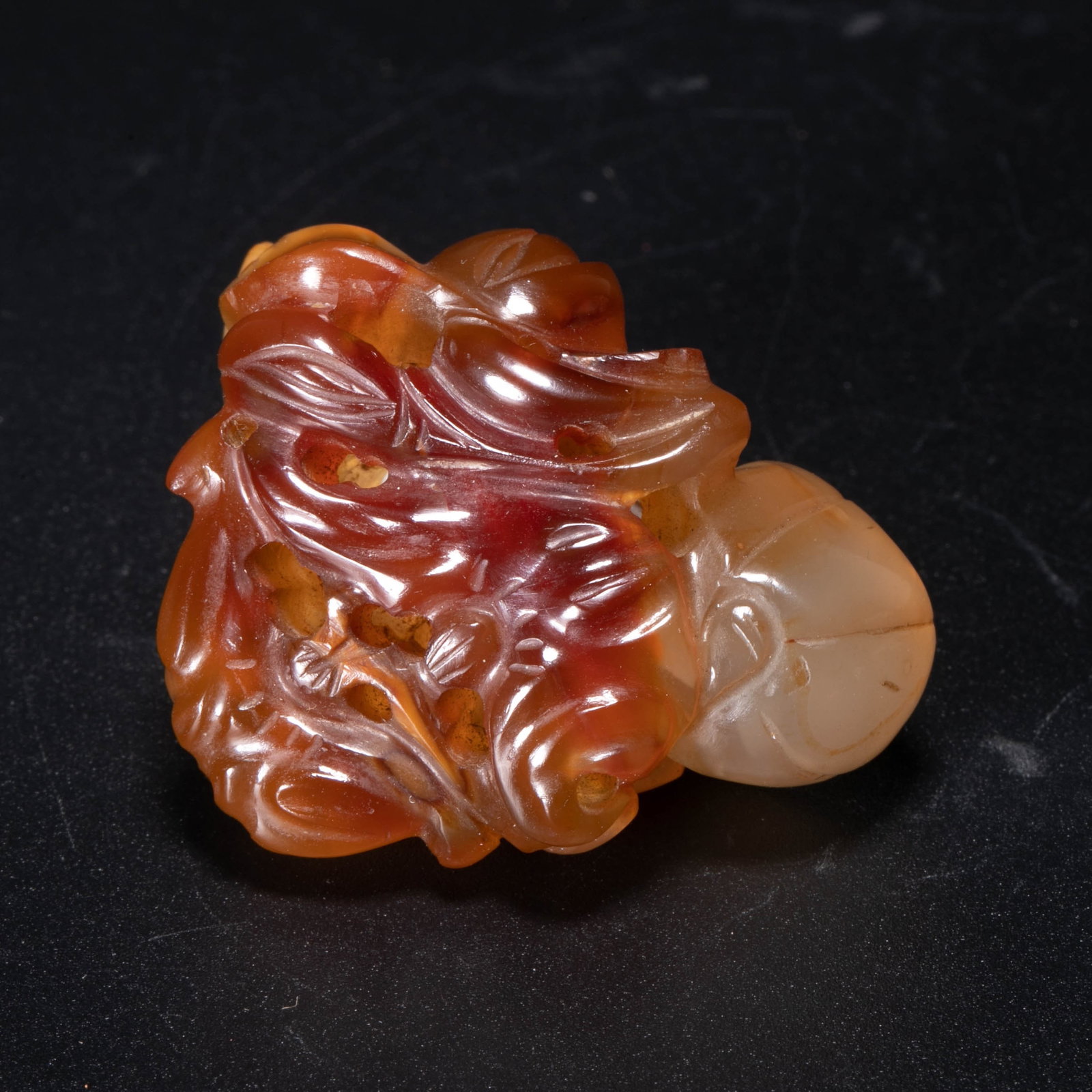 Old Agate Lotus Root Paperweight - 3