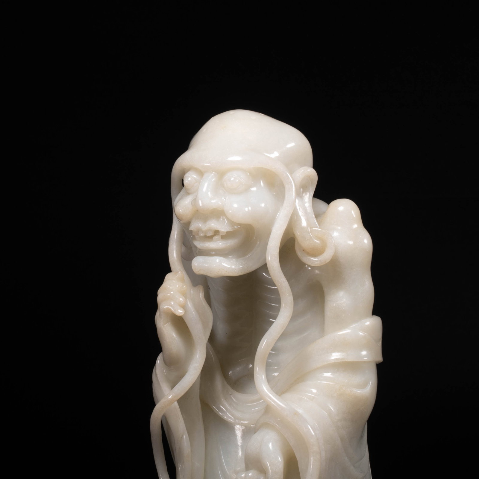 Qing white jade Arhat - 2