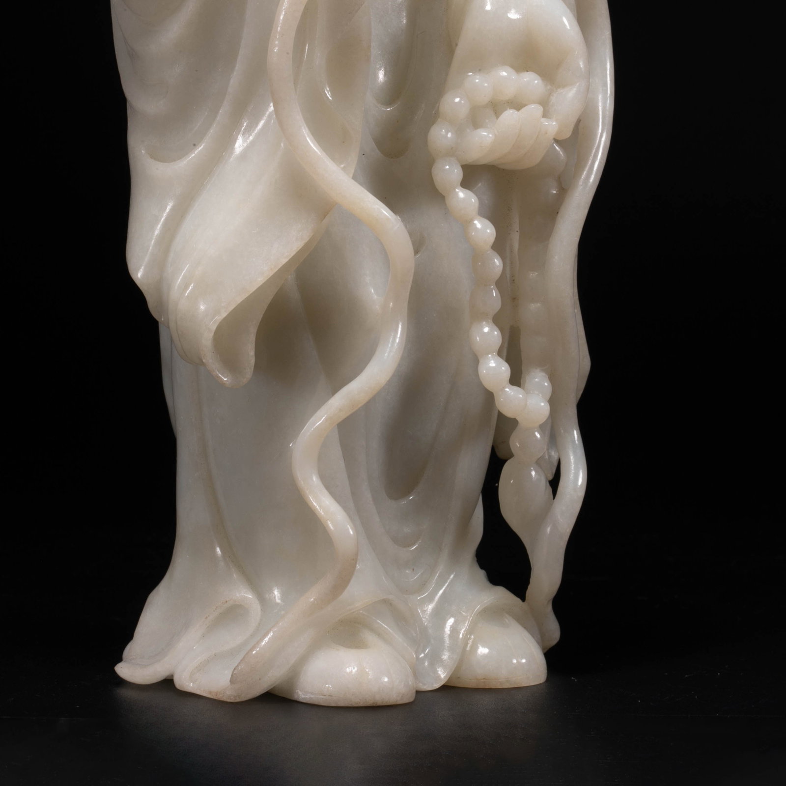Qing white jade Arhat - 7