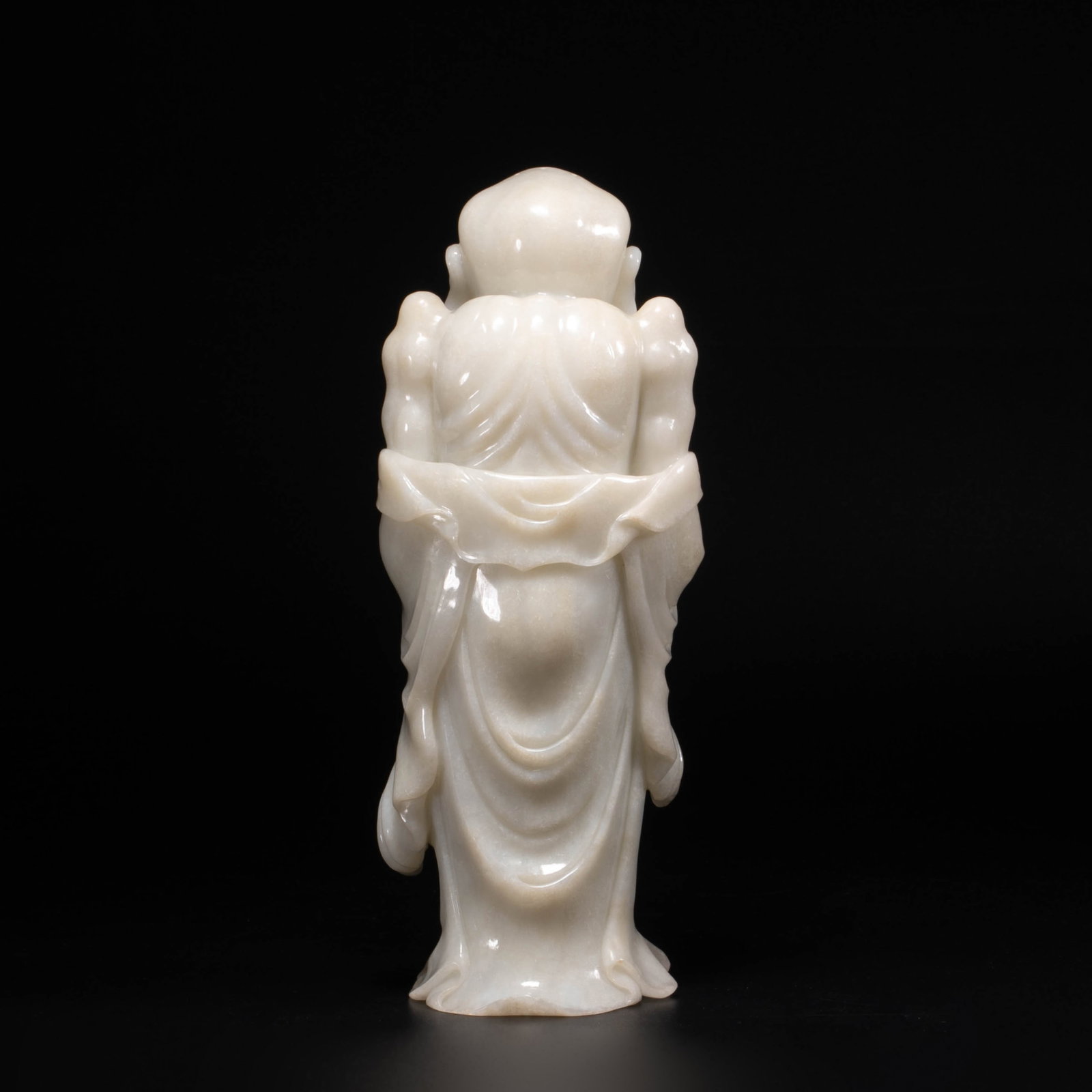 Qing white jade Arhat - 8