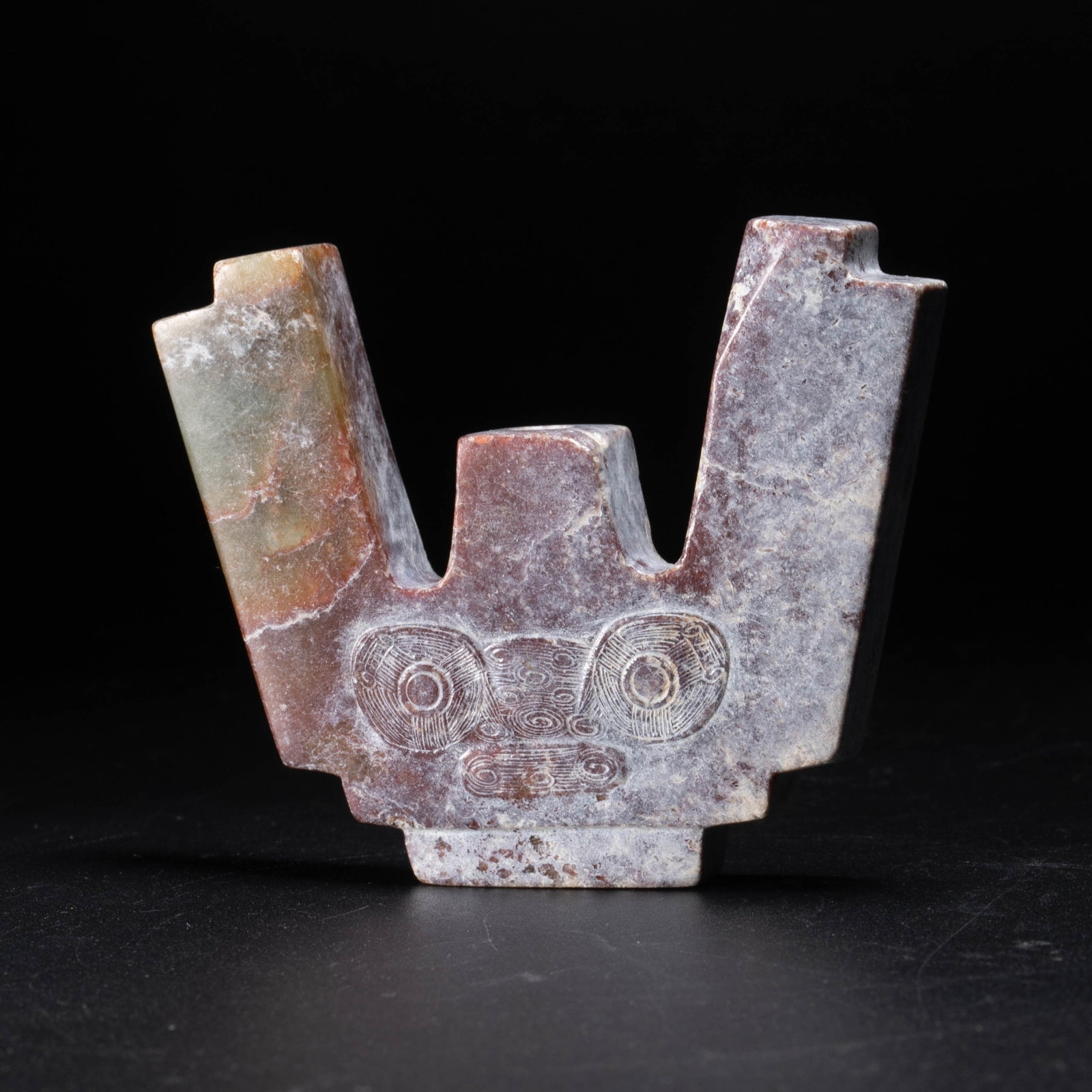 Liangzhu animal-faced trident: Liangzhu animal-faced trident