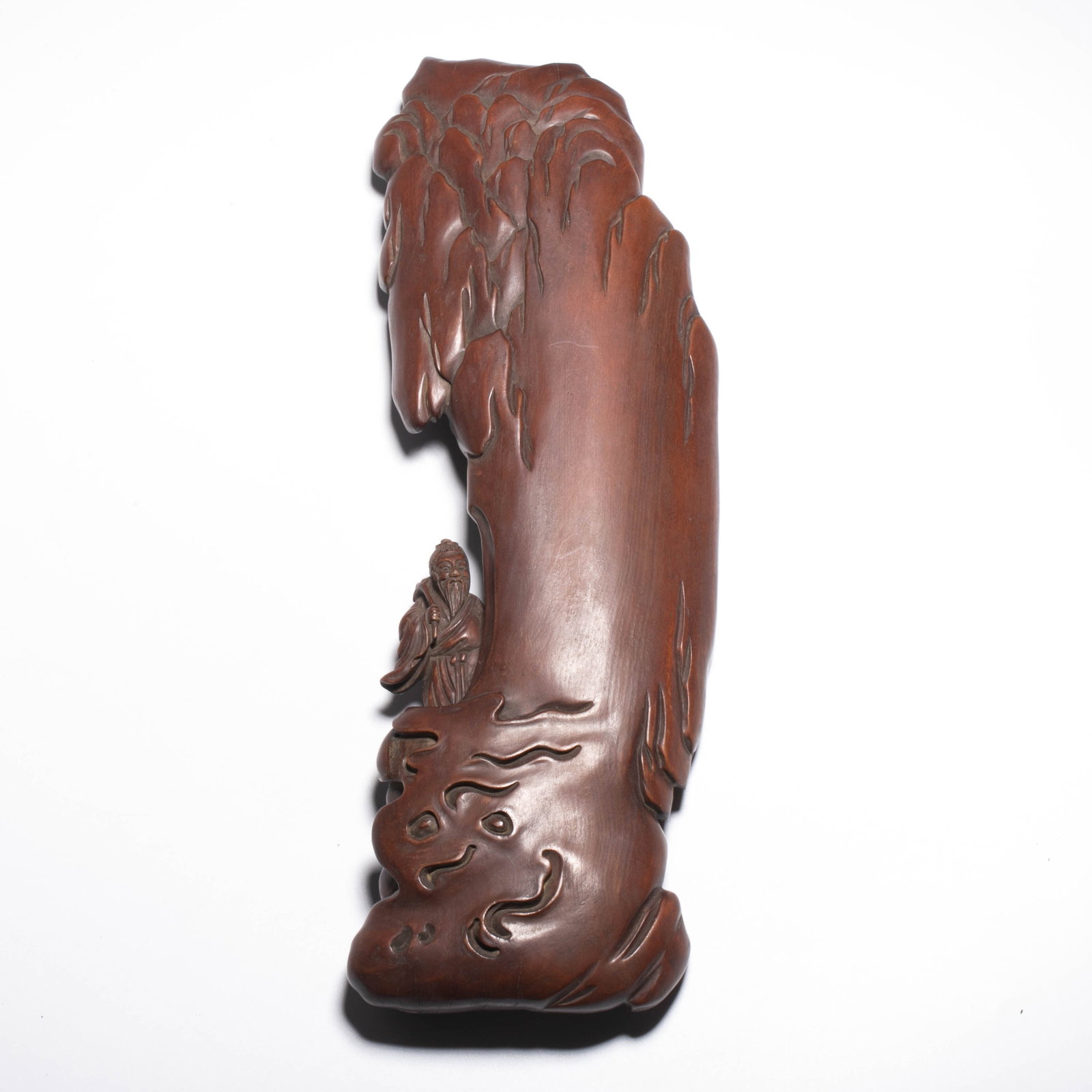 Qing Dynasty BOXWOOD ARM REST: Qing Dynasty BOXWOOD ARM REST