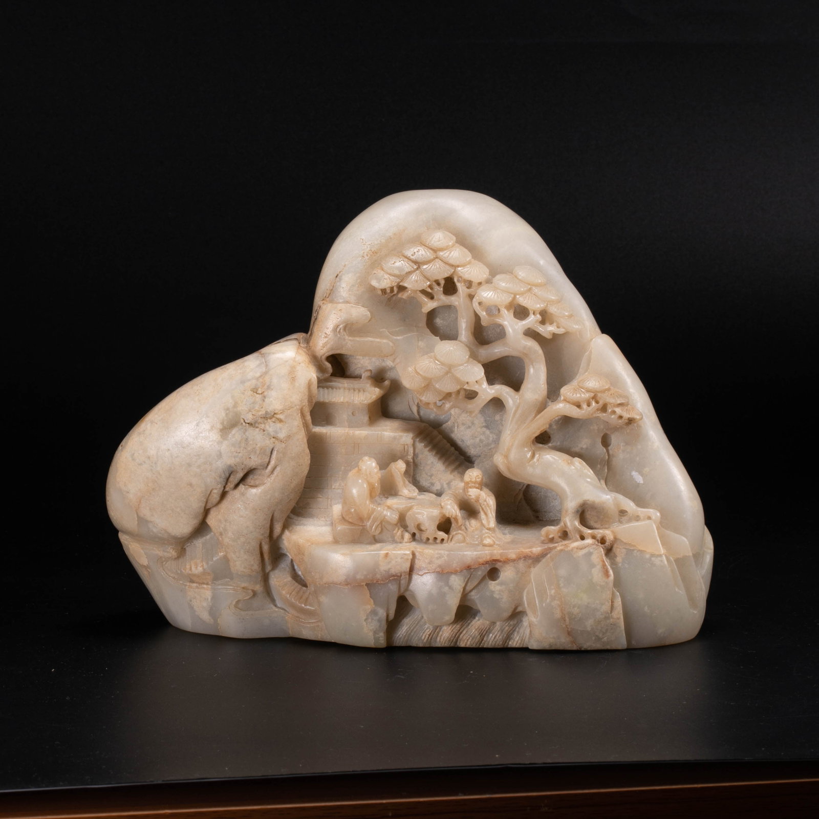 Qing white jade Shanzi: Qing white jade Shanzi