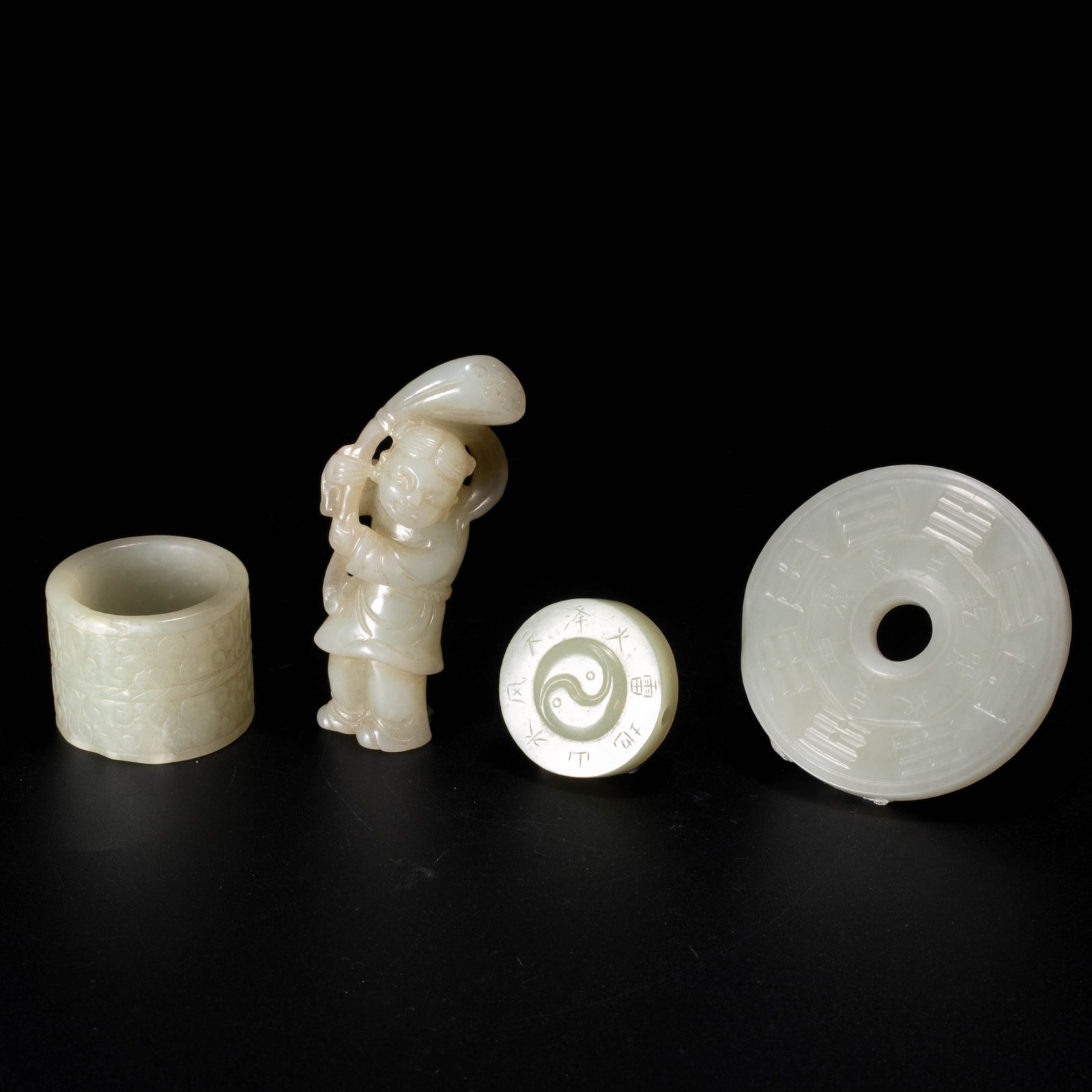 Qing Dynasty Jade a group: Qing Dynasty Jade a group