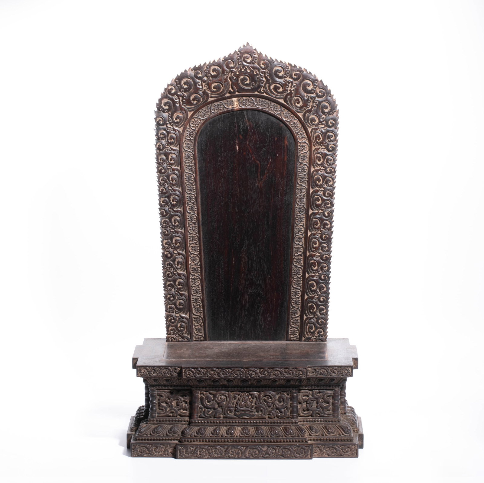 Qianlong Emperor's Imperial Rosewood Carved Buddha Stand: Qianlong Emperor's Imperial Rosewood Carved Buddha Stand